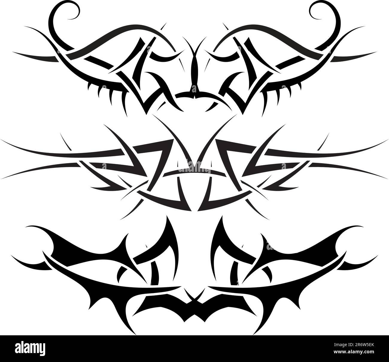 Les modèles de conception de tatouage tribal pour utiliser Illustration de Vecteur