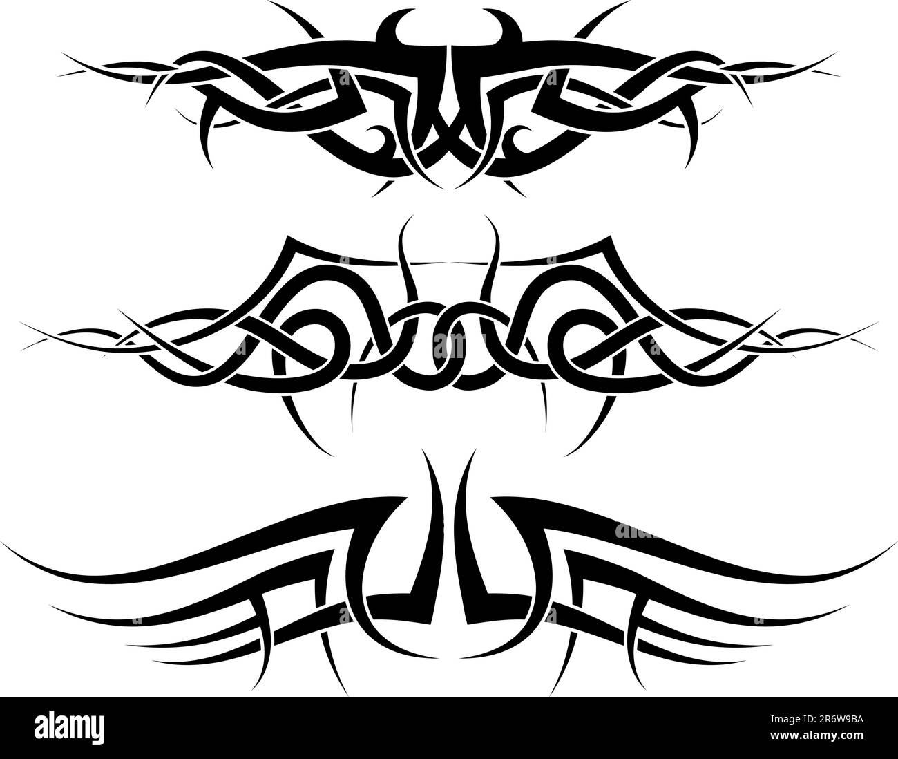 Les modèles de conception de tatouage tribal pour utiliser Illustration de Vecteur