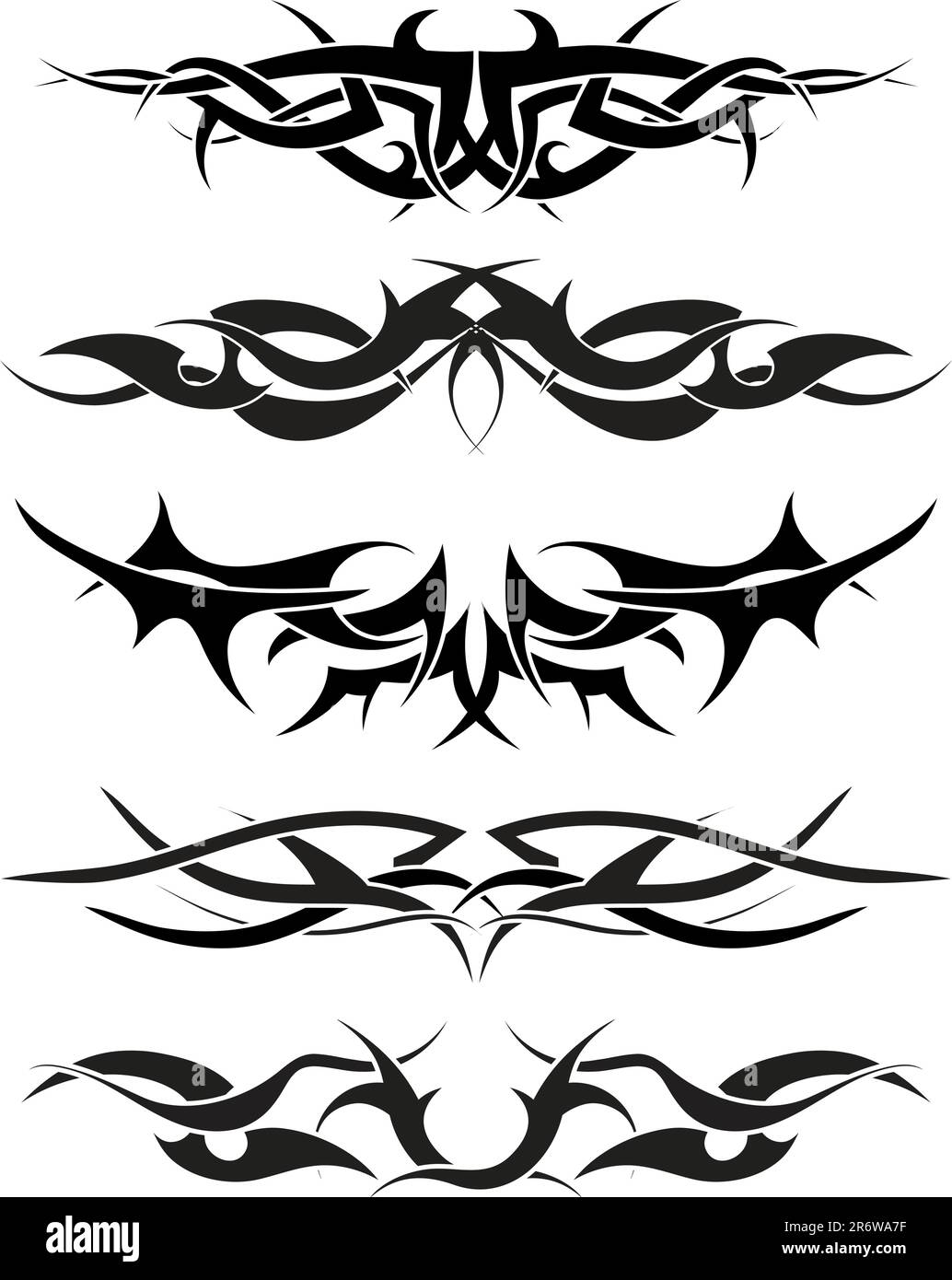 Les modèles de conception de tatouage tribal pour utiliser Illustration de Vecteur