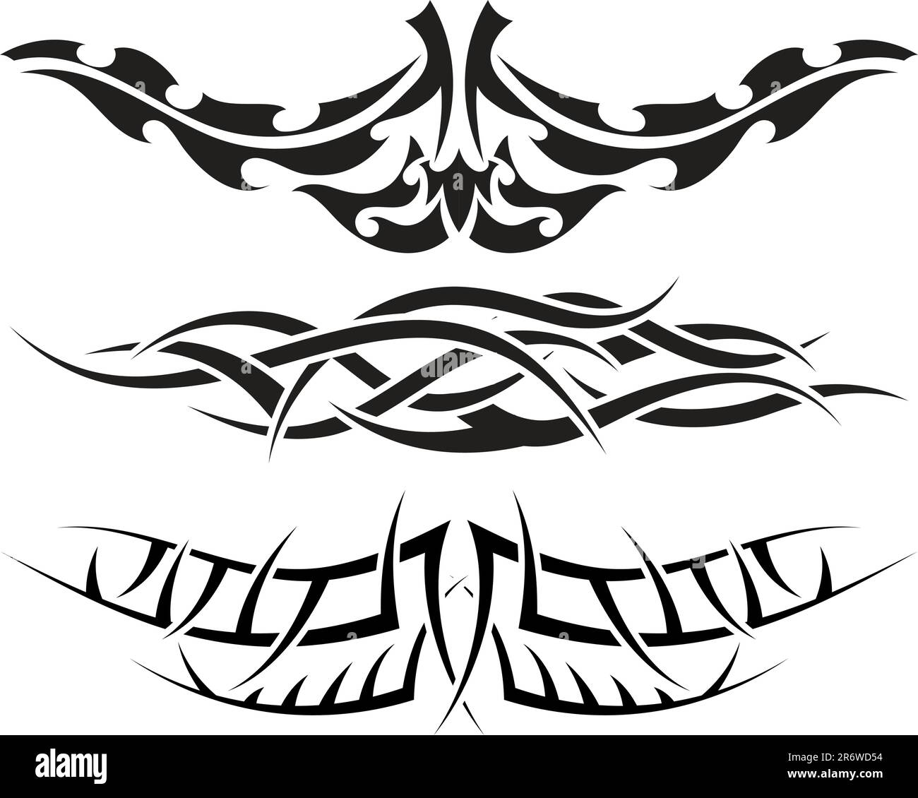 Les modèles de conception de tatouage tribal pour utiliser Illustration de Vecteur