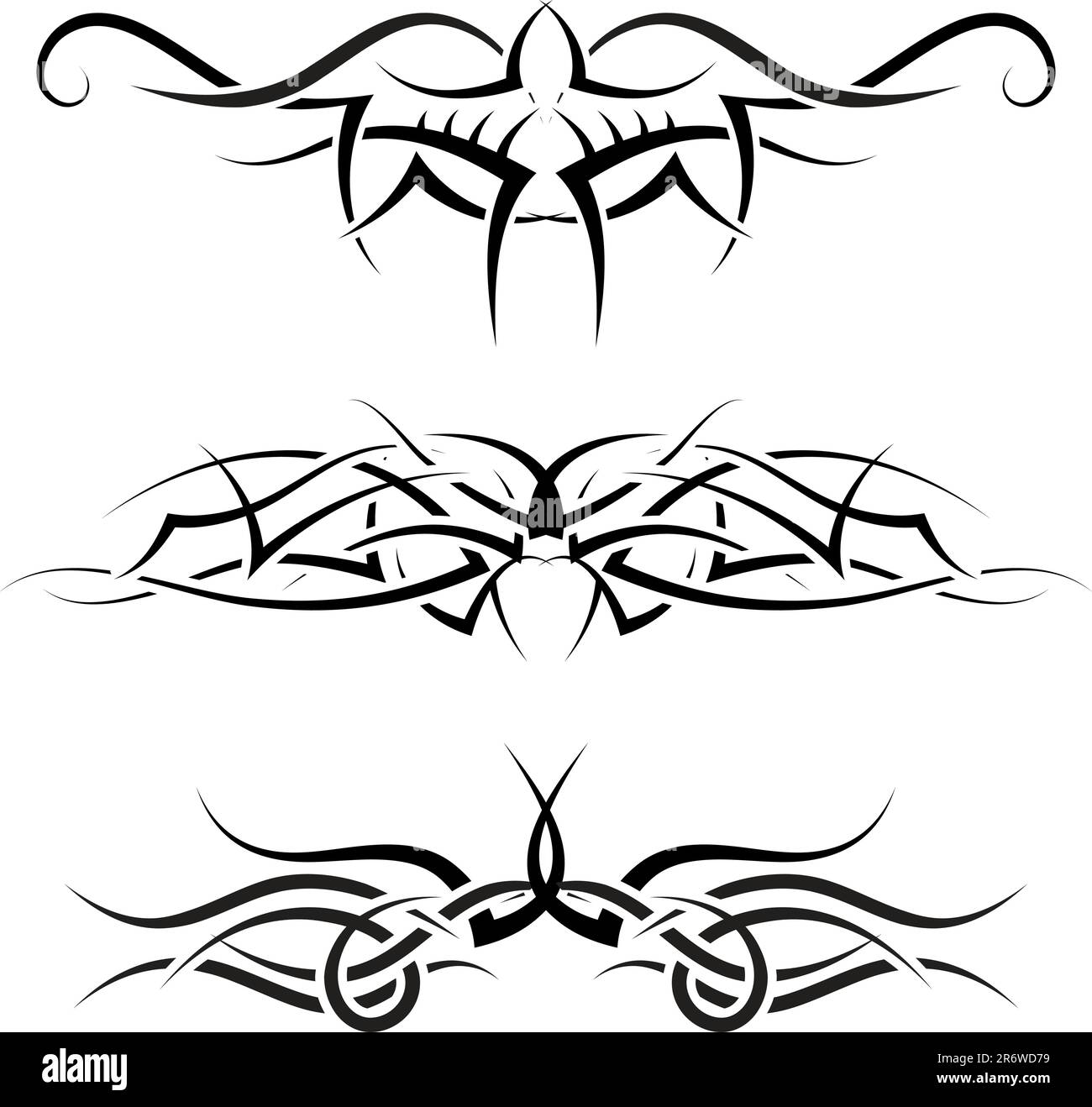 Les modèles de conception de tatouage tribal pour utiliser Illustration de Vecteur