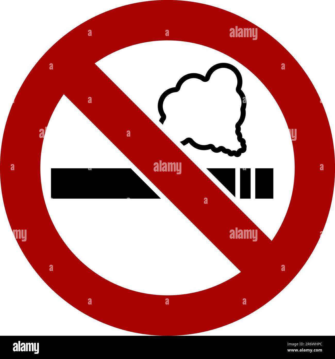 Ne pas fumer isolé sur un fond blanc. Illustration de Vecteur