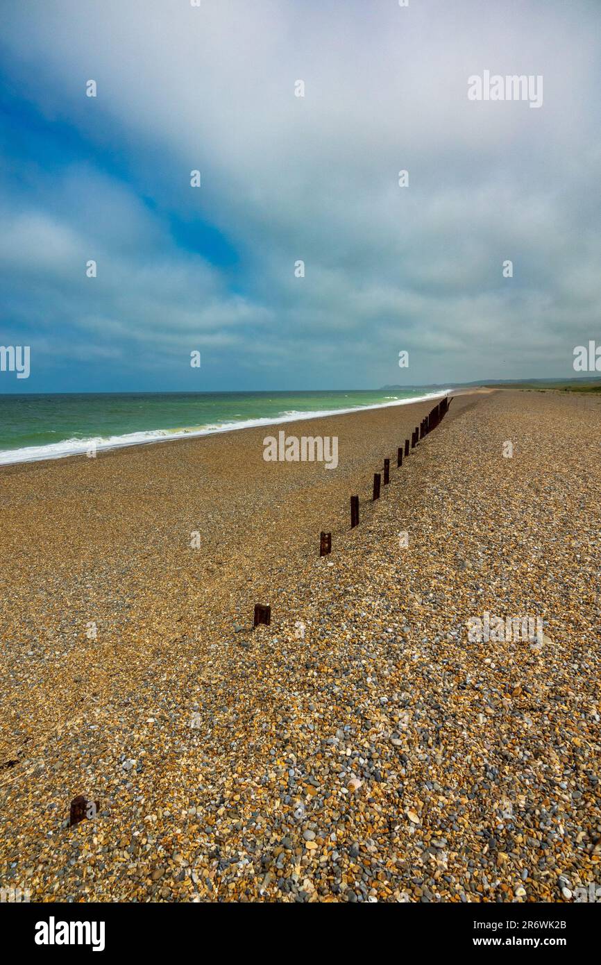 Norfolk Coast Path, plage de Salthouse Banque D'Images