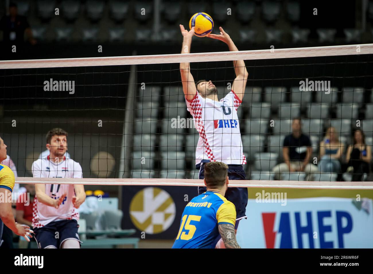 Zadar, Croatie. 11th juin 2023. Bernard Bakonji de Croatie pendant le match de la Ligue européenne d'or de volley-ball CEV 2023 groupe B entre la Croatie et l'Ukraine au Kresimir Cosic Sports Hall à Zadar, Croatie, sur 11 juin 2023. Photo: Sime Zelic/PIXSELL crédit: Pixsell/Alay Live News Banque D'Images