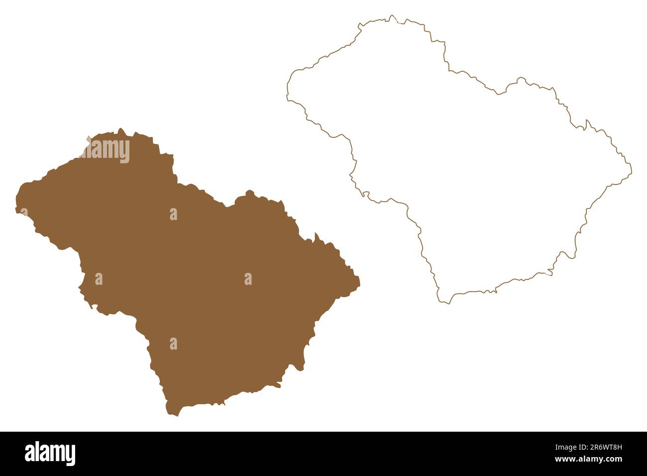 District de Murtal (République d'Autriche ou Österreich, Styrie, Steiermark ou état de Štajerska) carte illustration vectorielle, schéma de scribble carte de Bezirk Murtal Illustration de Vecteur