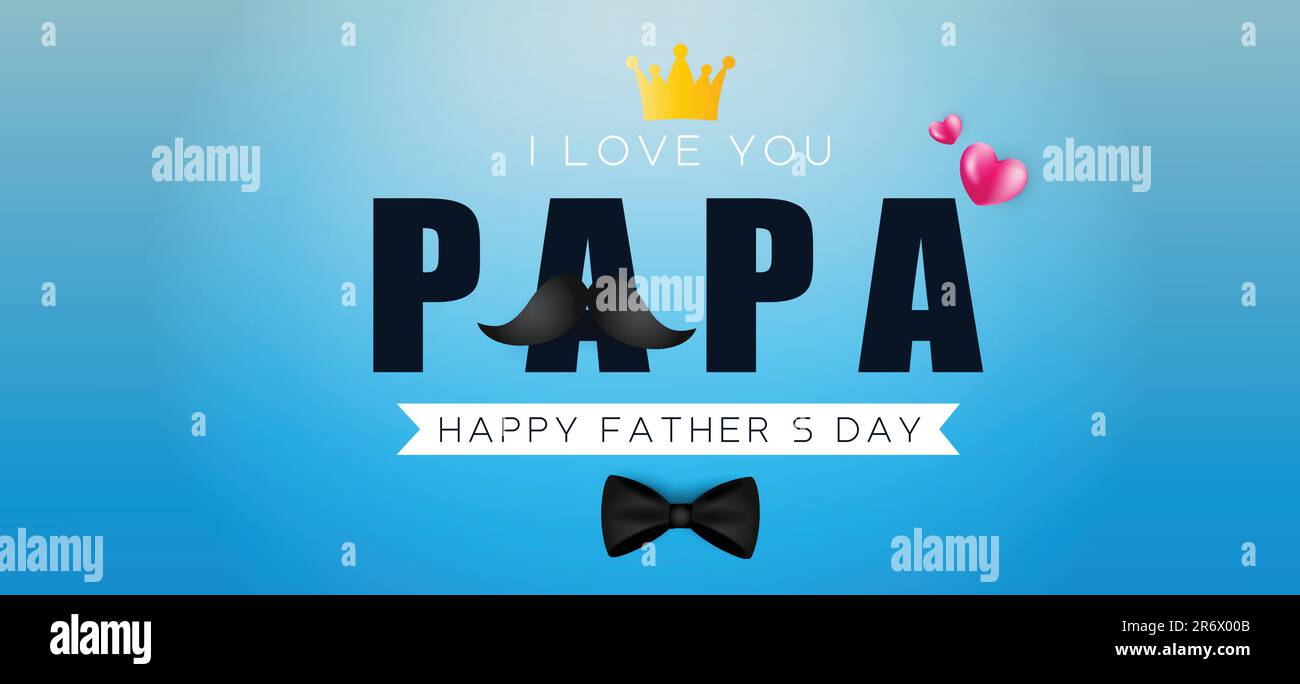 Arrière-plan de la fête des pères joyeux illustration vectorielle. Carte de fête des pères heureux, design pour carte de vœux, affiche, bannière, impression, envoi. Illustration de Vecteur