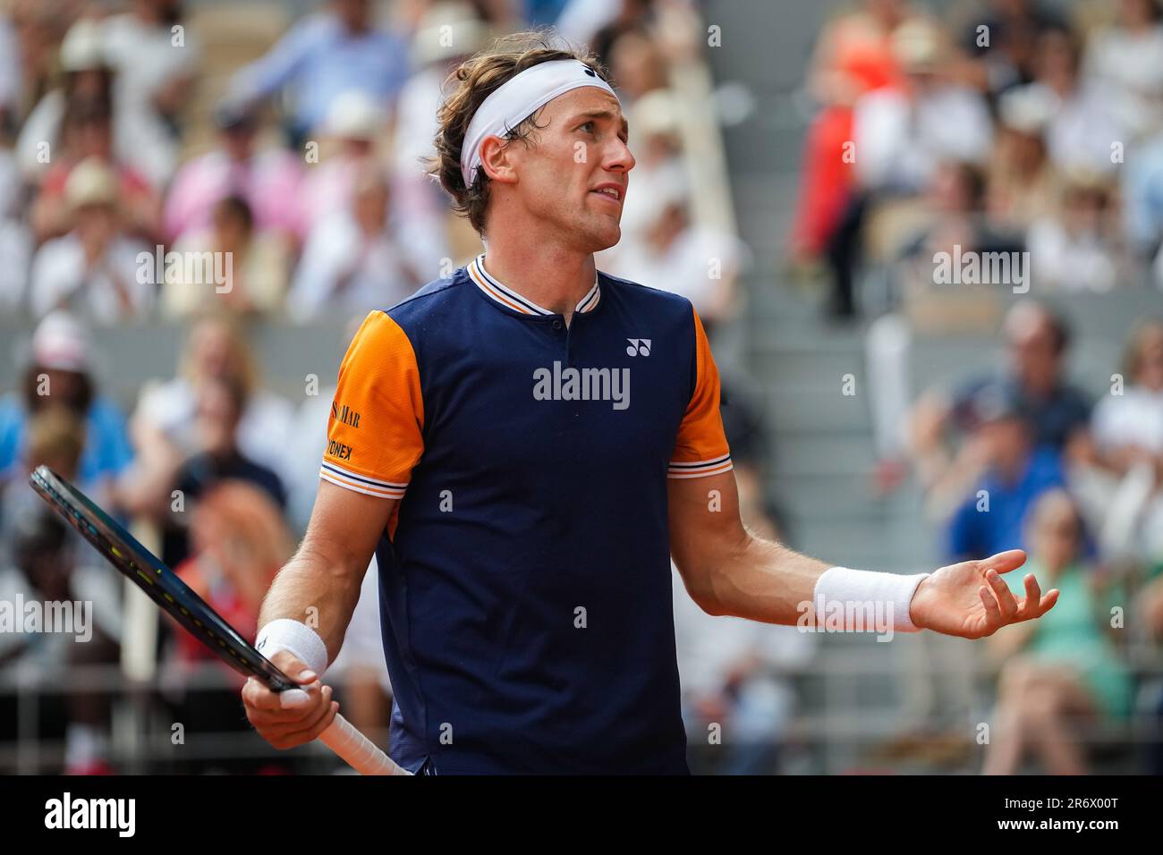 Paris, France 20230611.Casper Ruud lors de la finale de tennis au tournoi Roland-Garros entre Casper Ruud et Novak Djokovic de Serbie. Photo: Beate Oma Dahle / NTB Banque D'Images