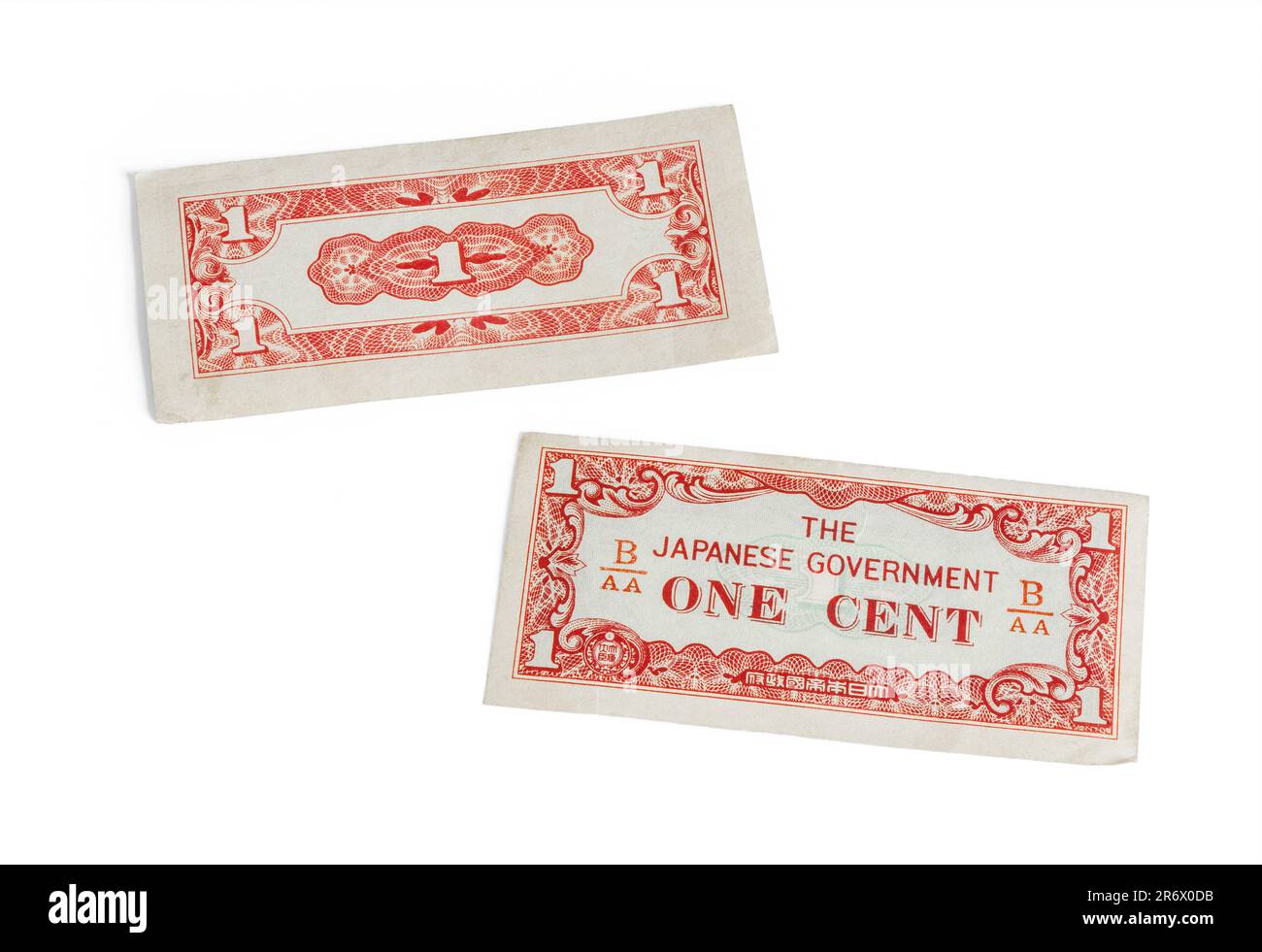 1942 occupation malaya-japonaise une note d'un cent, émise dans Malaya et Bornéo, partie de l'argent d'invasion japonais de World Warr II Banque D'Images