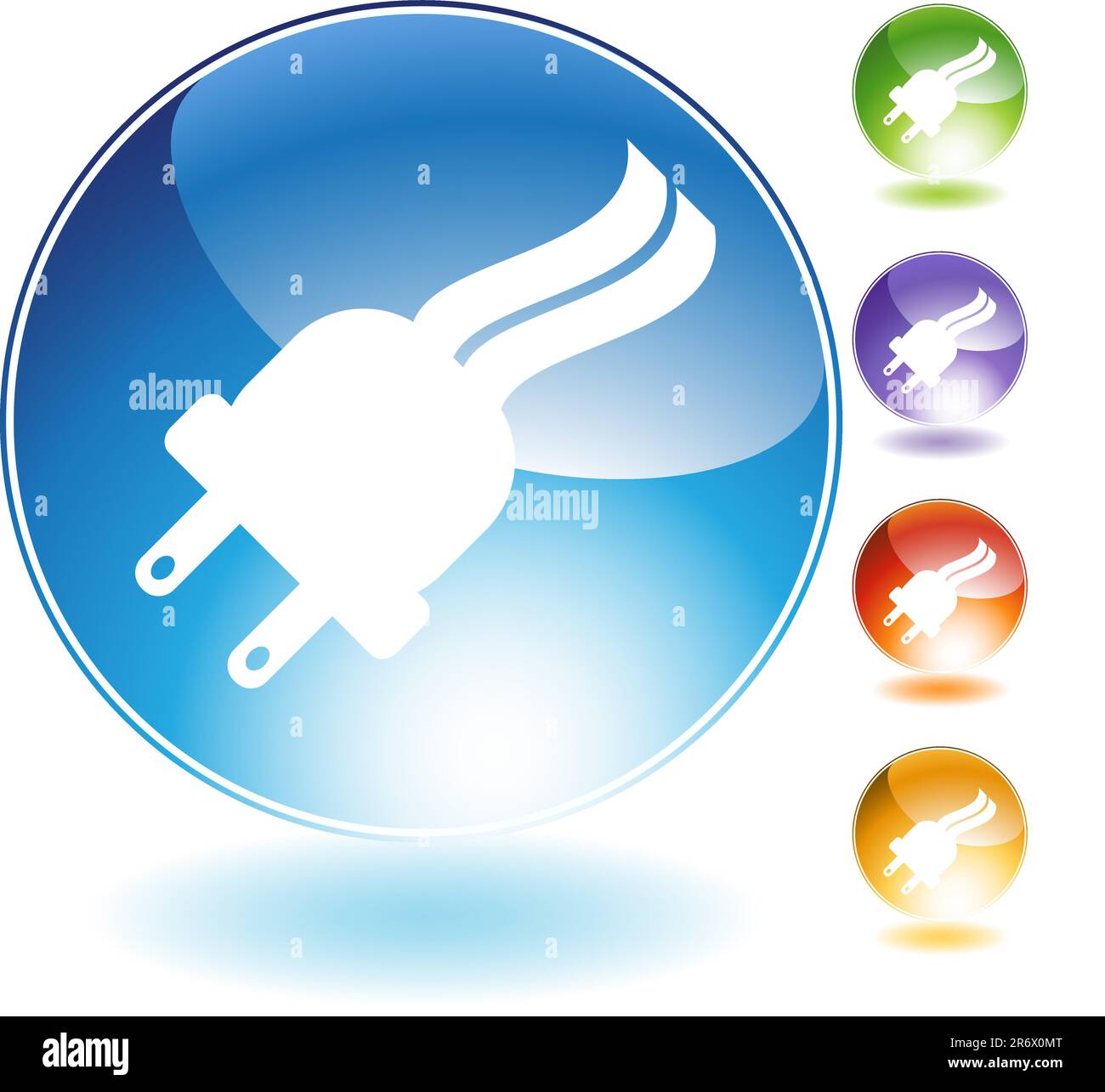 Branchez l'icône cristal isolé sur un fond blanc. Illustration de Vecteur
