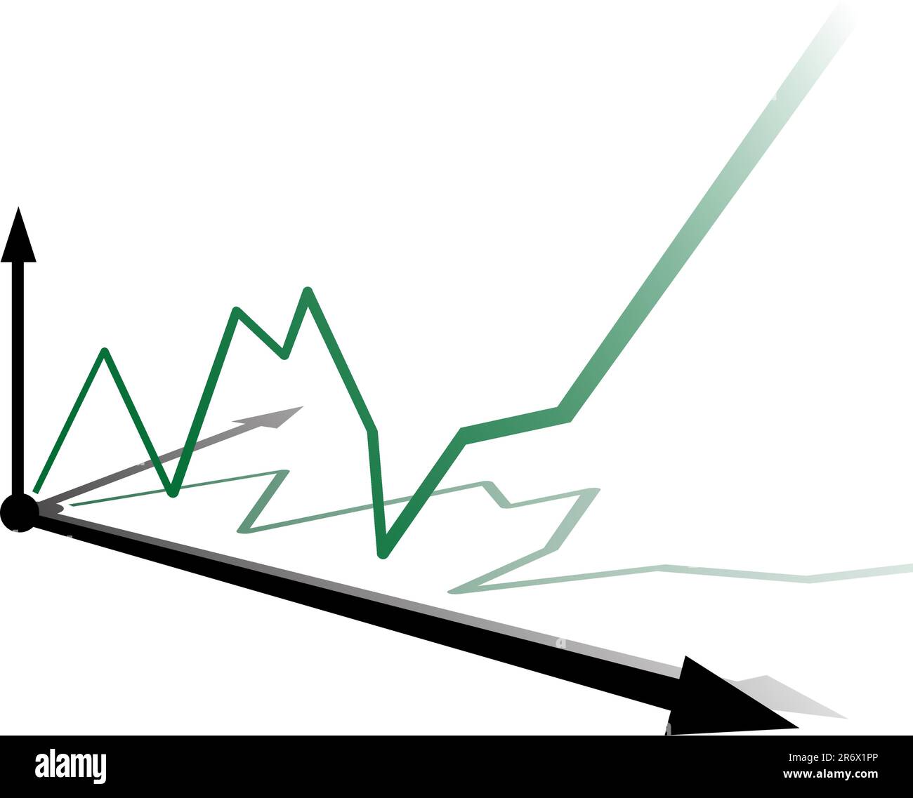 Graphique en économie - affaires Illustration de Vecteur