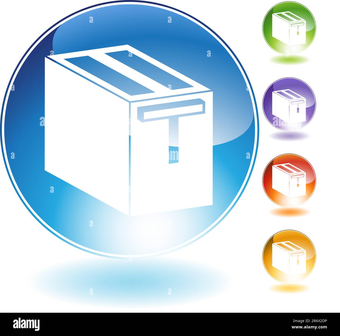 Icône Crystal grille-pain isolé sur un fond blanc. Illustration de Vecteur
