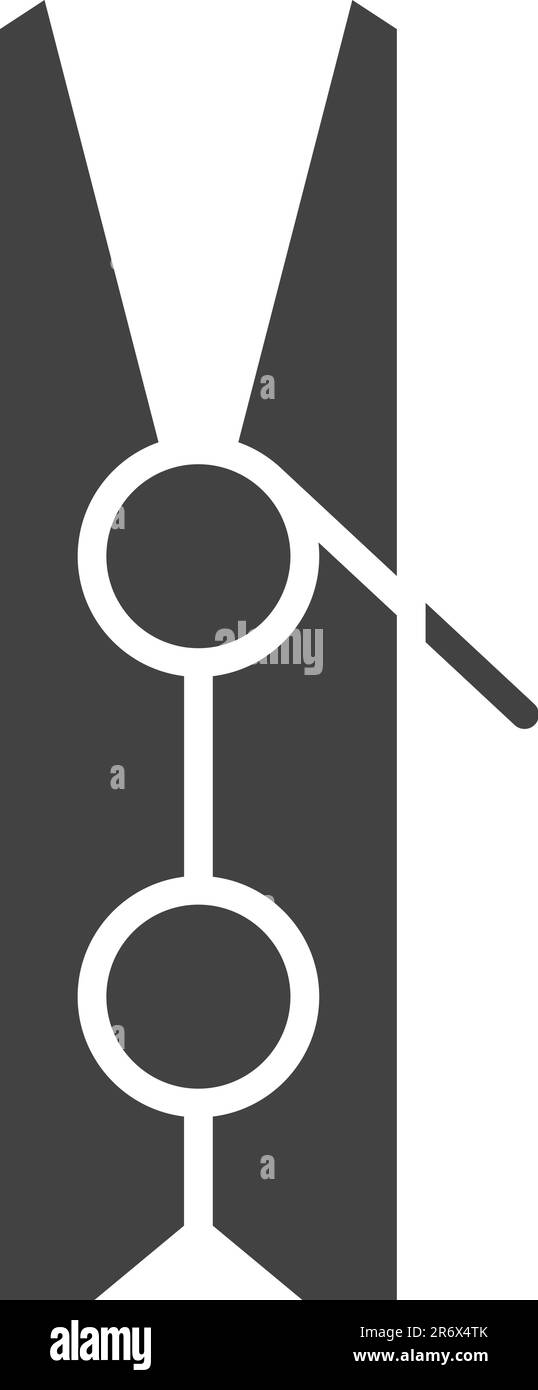 Image vectorielle d'icône de clothespin. Illustration de Vecteur