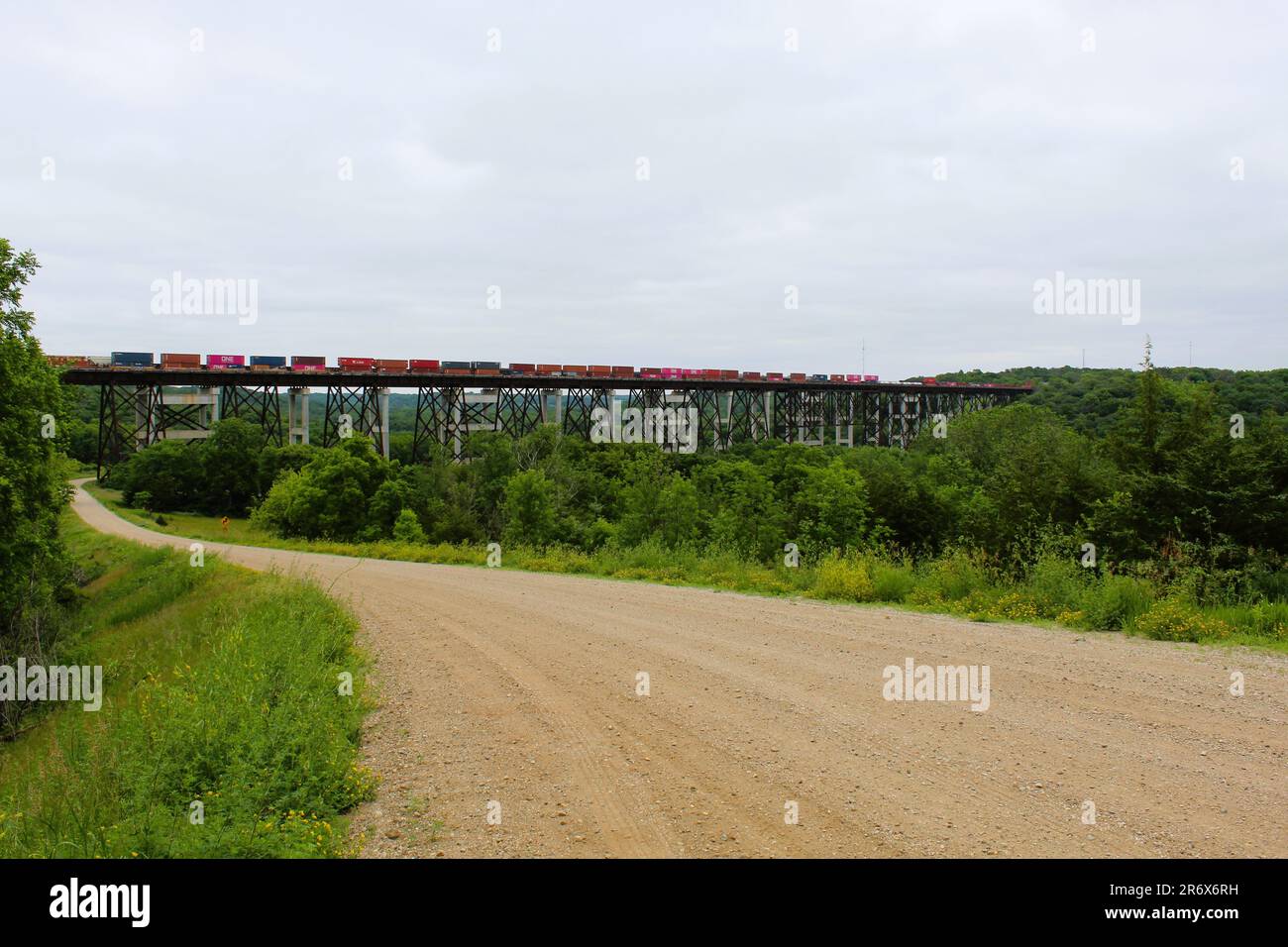 Kate Shelley High Bridge, Iowa Banque D'Images