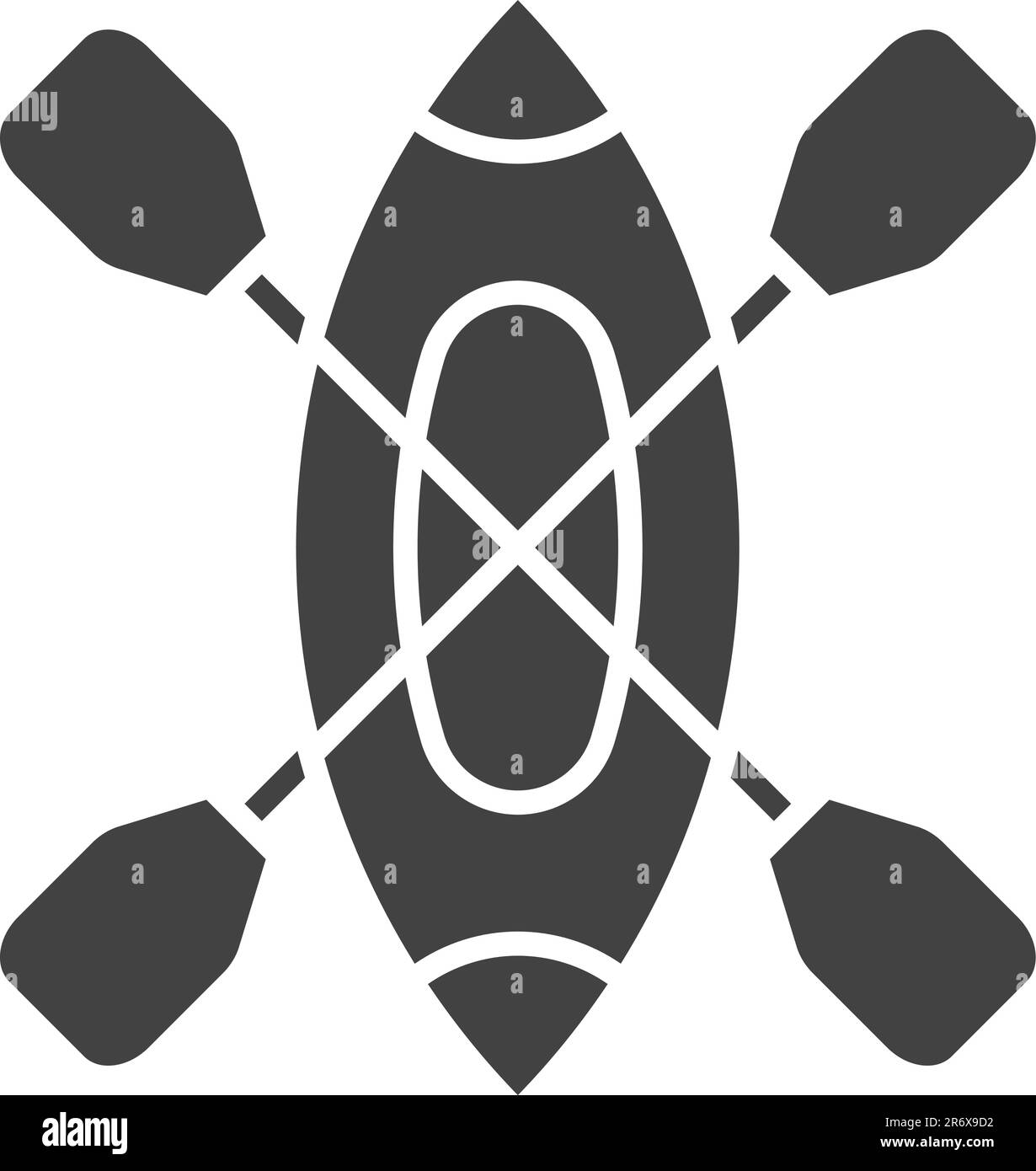 Image vectorielle d'icône de canoë. Illustration de Vecteur