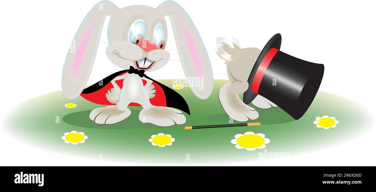 magicien de lapin Illustration de Vecteur