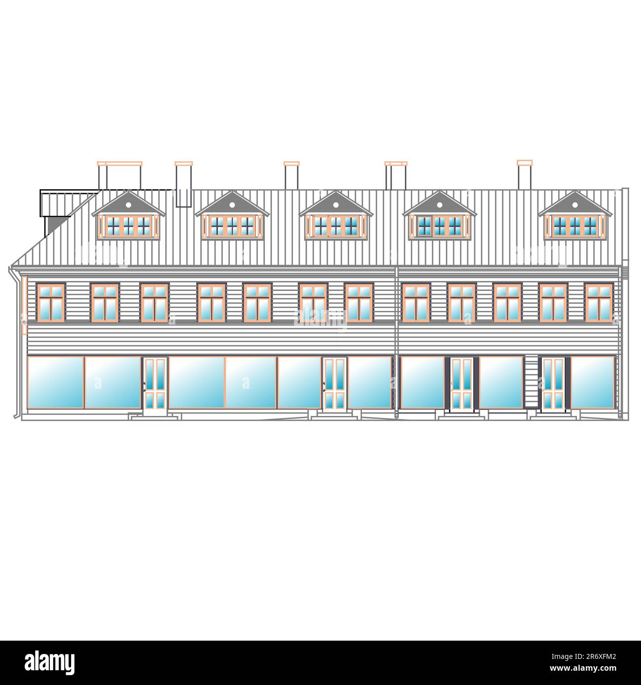 architecture, façade Illustration de Vecteur