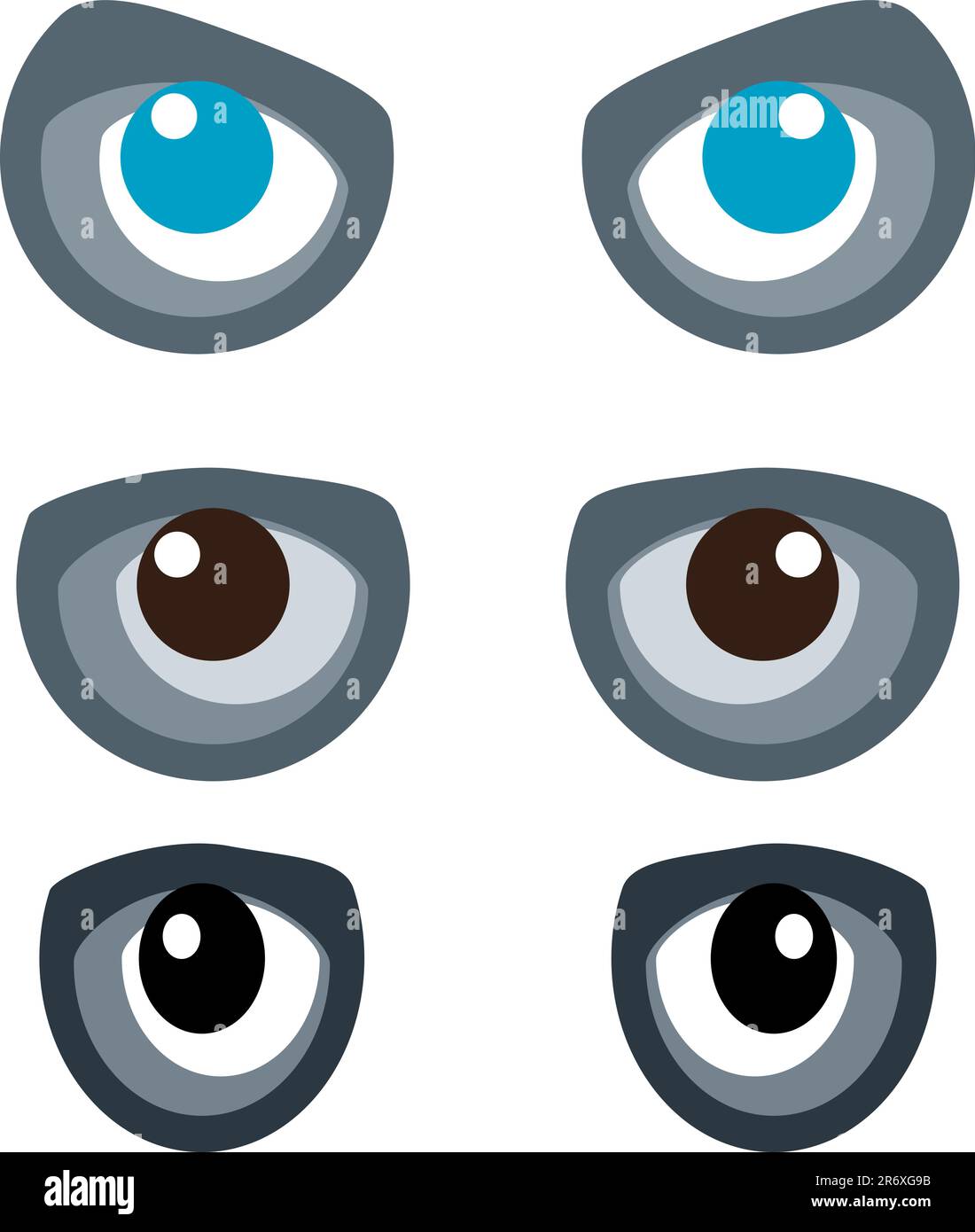 Différents types d'yeux Illustration de Vecteur