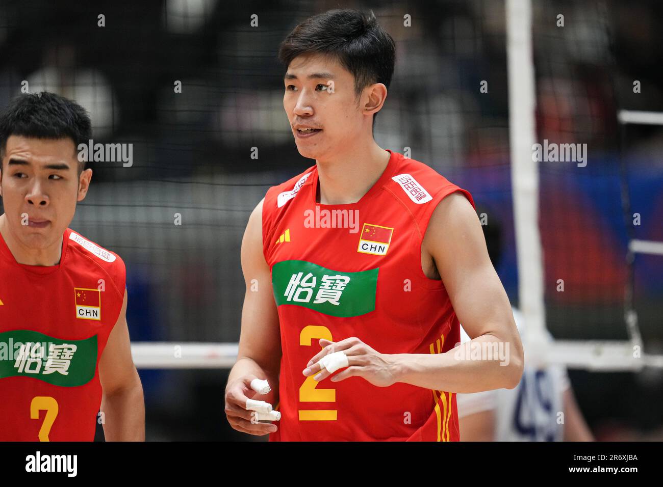 Nippongaishi Hall, Aichi, Japon. 10th juin 2023. Jiang Chuan (CHN), 10 JUIN 2023 - Volleyball : FIVB Volleyball Nations League 2023 Round préliminaire masculin entre l'Iran et la Chine au Nippongaishi Hall, Aichi, Japon. Credit: AFLO SPORT/Alay Live News Banque D'Images