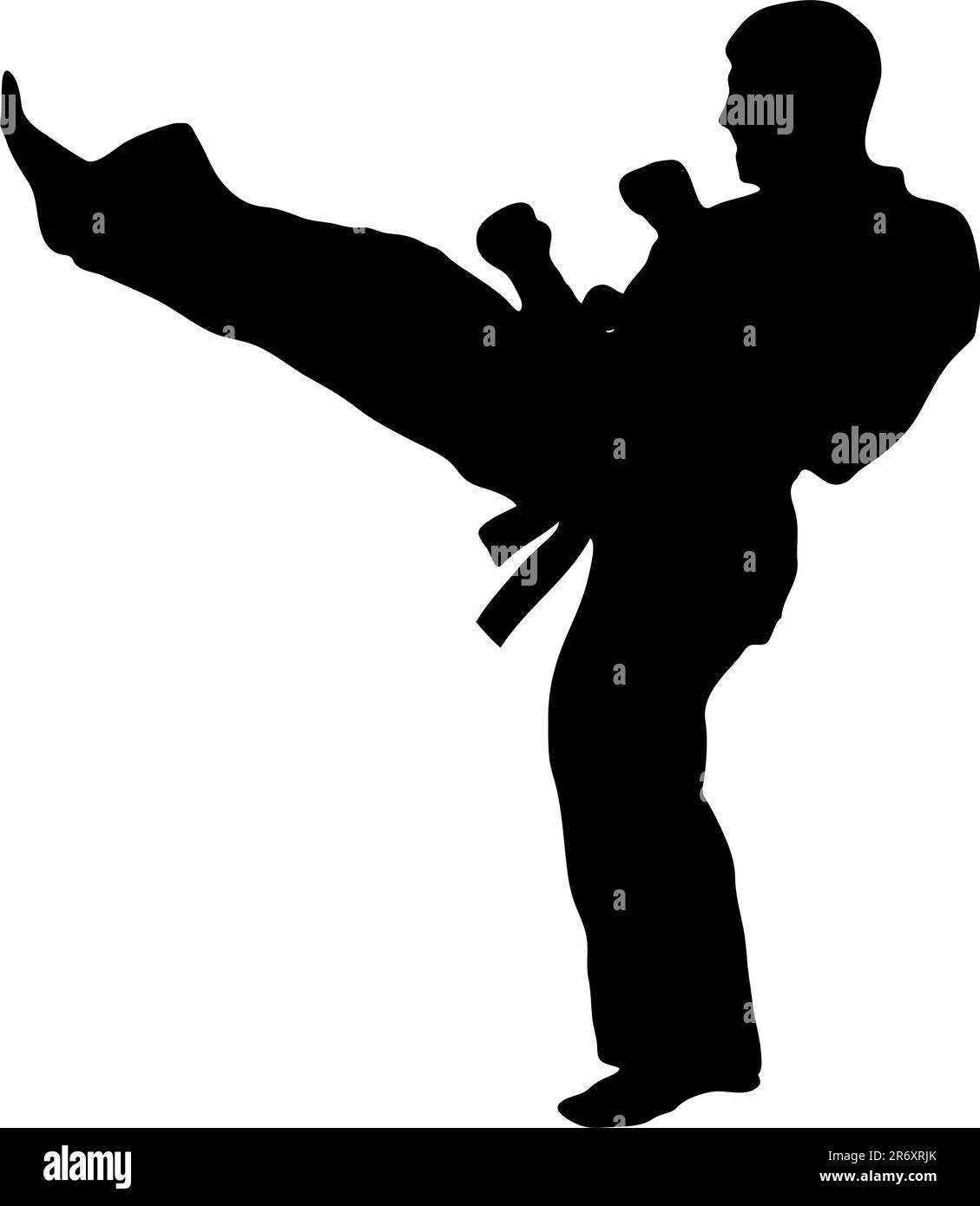 ART MARTIAL-KARATÉ kick mae gery Illustration de Vecteur