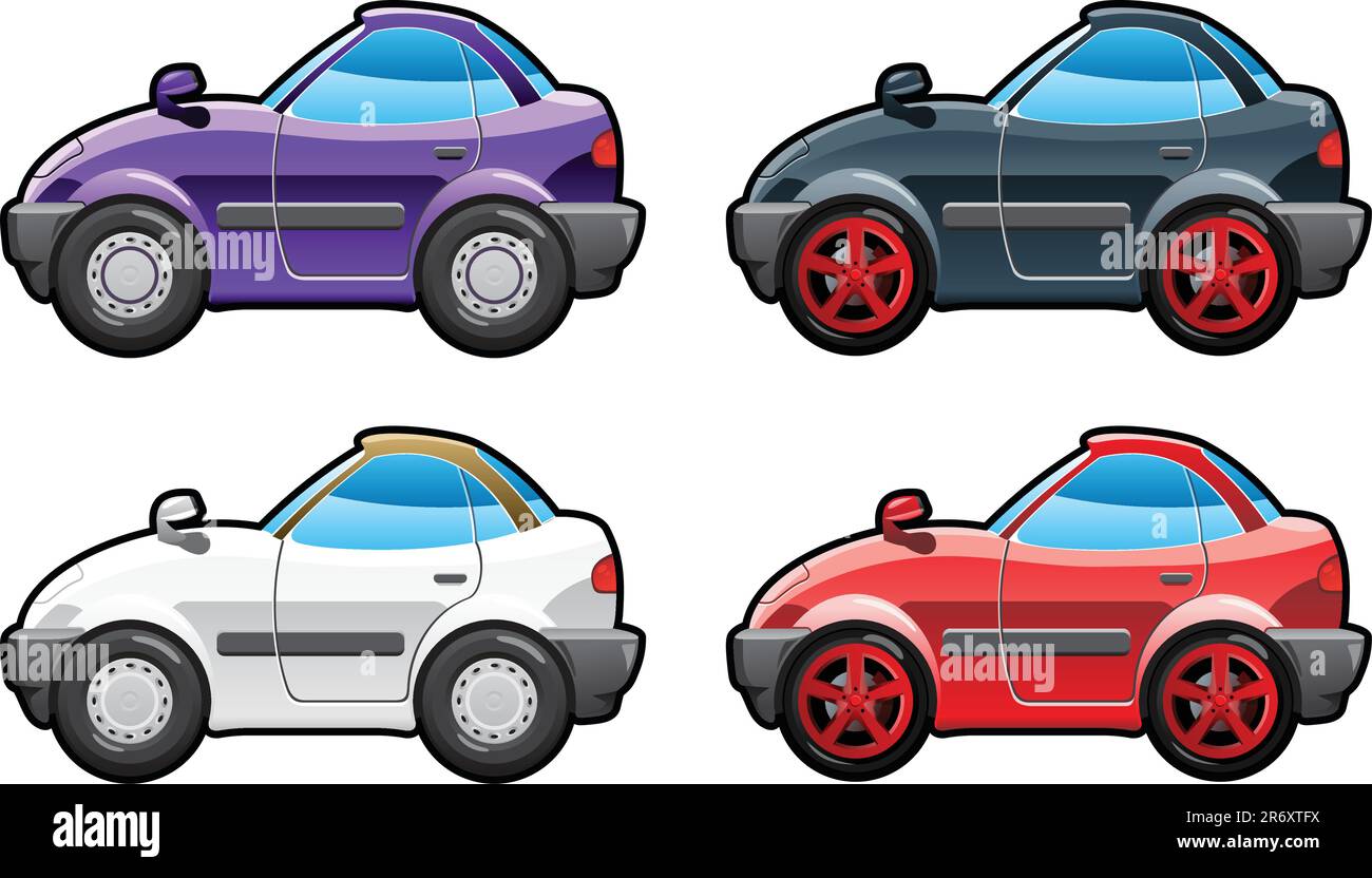 voiture de sport. Fait partie de mes collections de style de carrosserie de voiture. Gradients simples uniquement - pas de maillage de gradient. Illustration de Vecteur