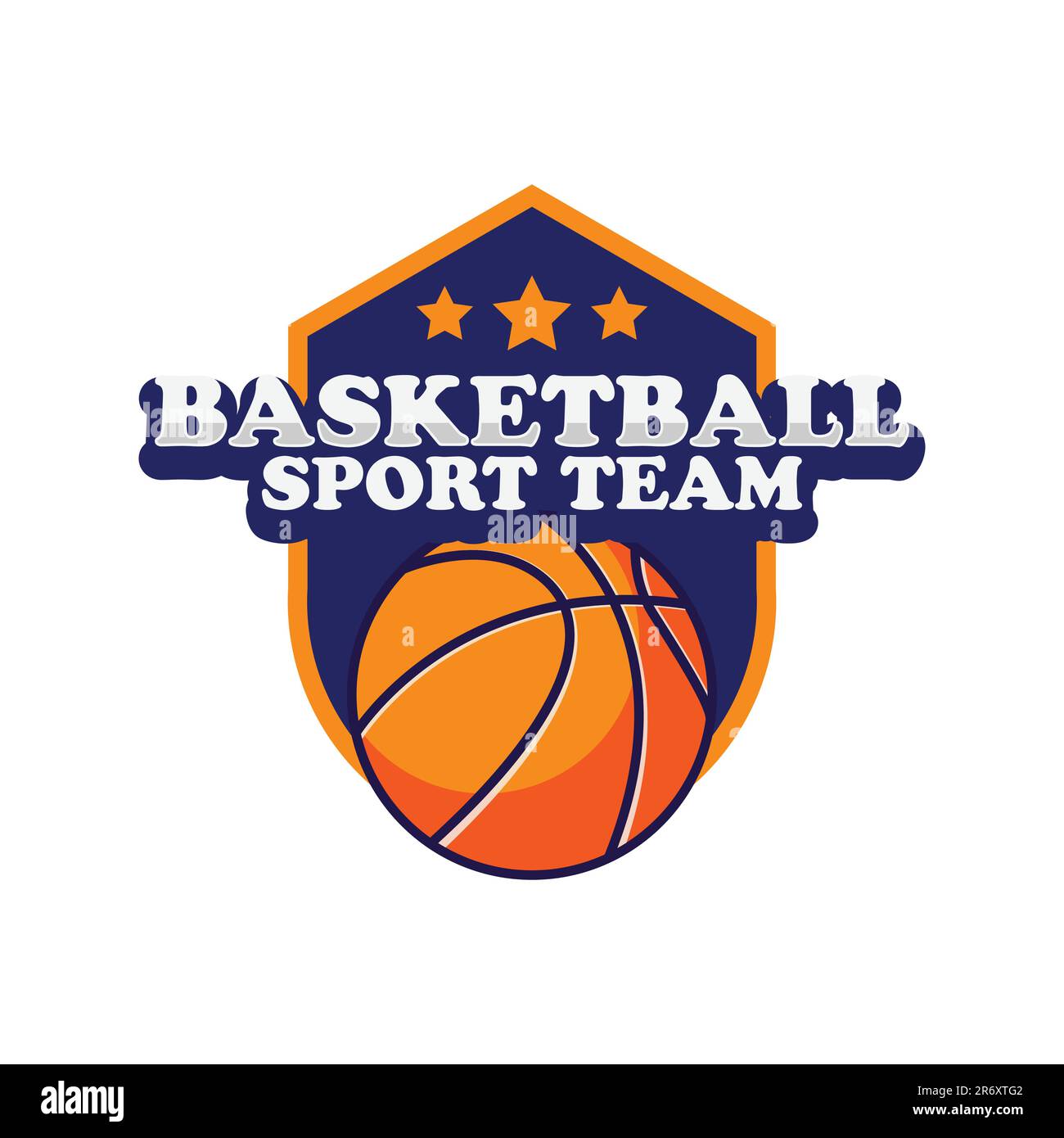 Image vectorielle du logo du club de basket-ball. Créateur du modèle de logo du club de basket-ball pour le vecteur de l'équipe sportive Illustration de Vecteur