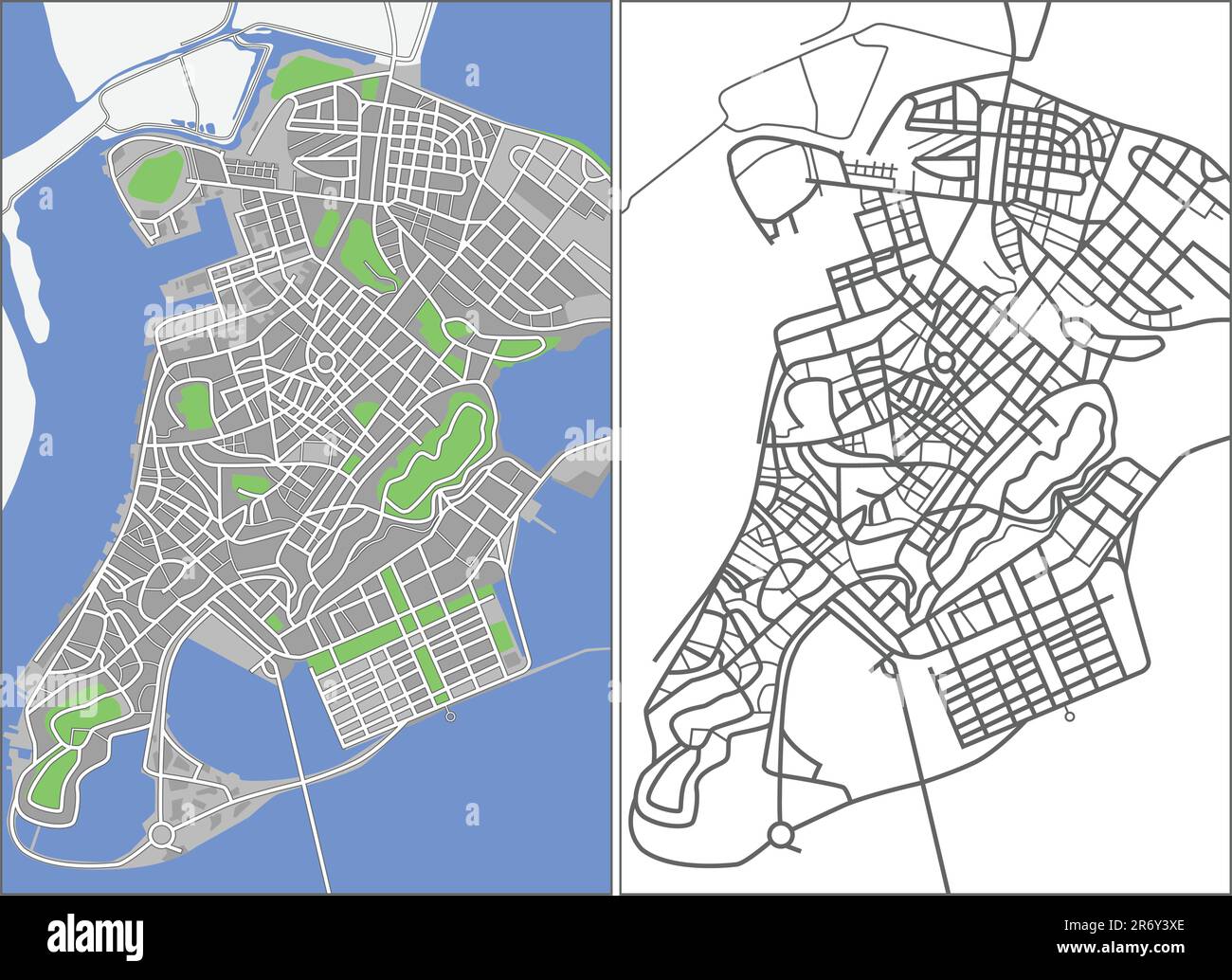 Illustration carte de la ville de Macao en vecteur. Illustration de Vecteur