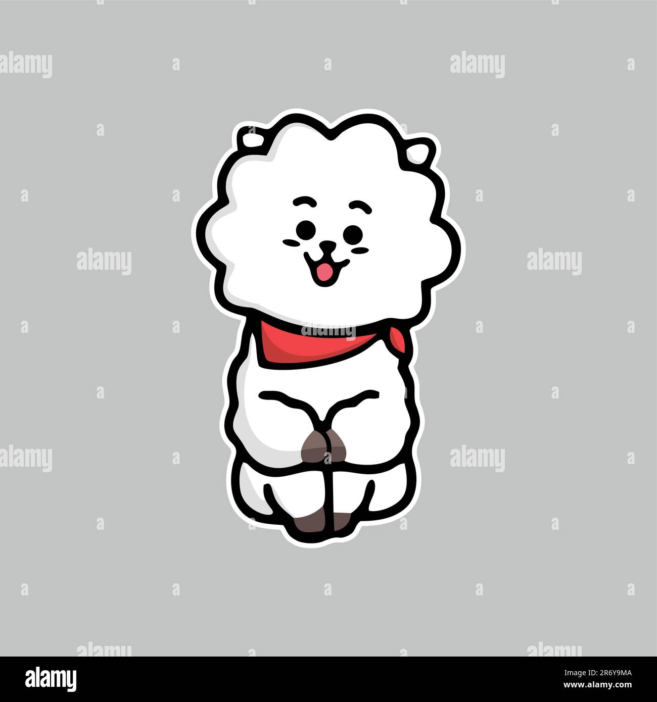 joli ensemble de bt21 grands autocollants motif vectoriel Illustration de Vecteur