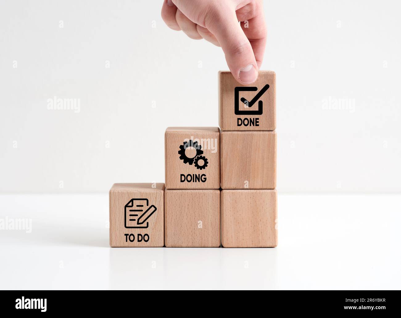 Suivi des tâches et gestion de projet. Suivi de la progression d'un projet. Planifier le flux de travail de l'entreprise pour l'efficacité et l'efficience. Les mots à Banque D'Images