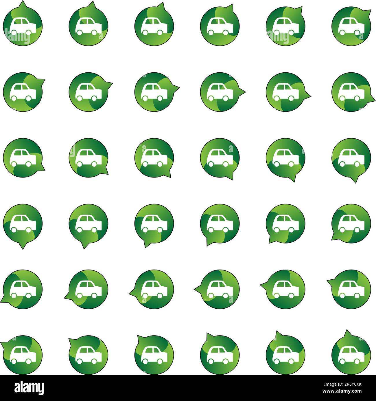 Une image d'une voiture Direction Set - 360 degrés. Illustration de Vecteur