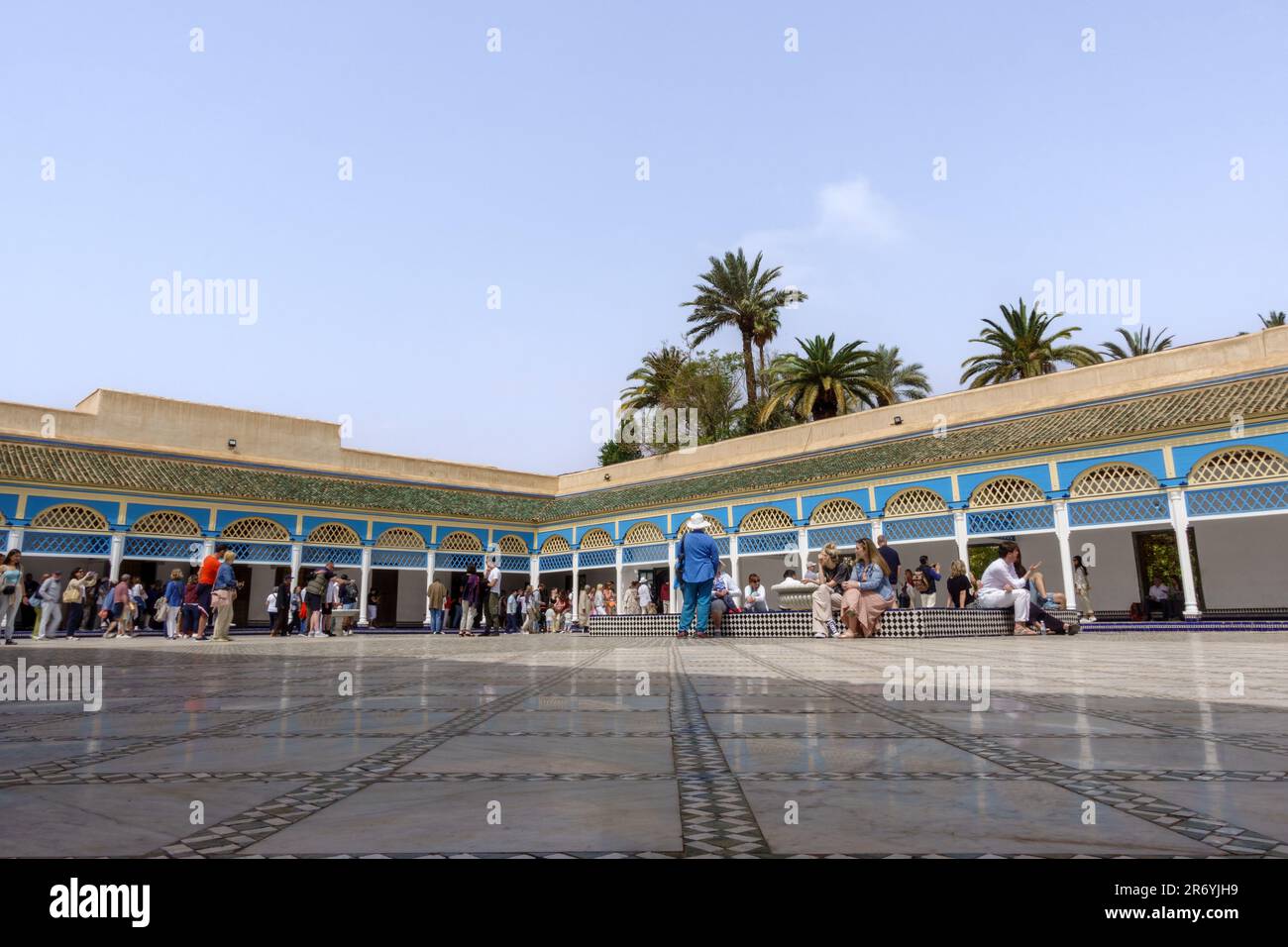 Palais de la Bahia, Marrakech, Maroc Banque D'Images