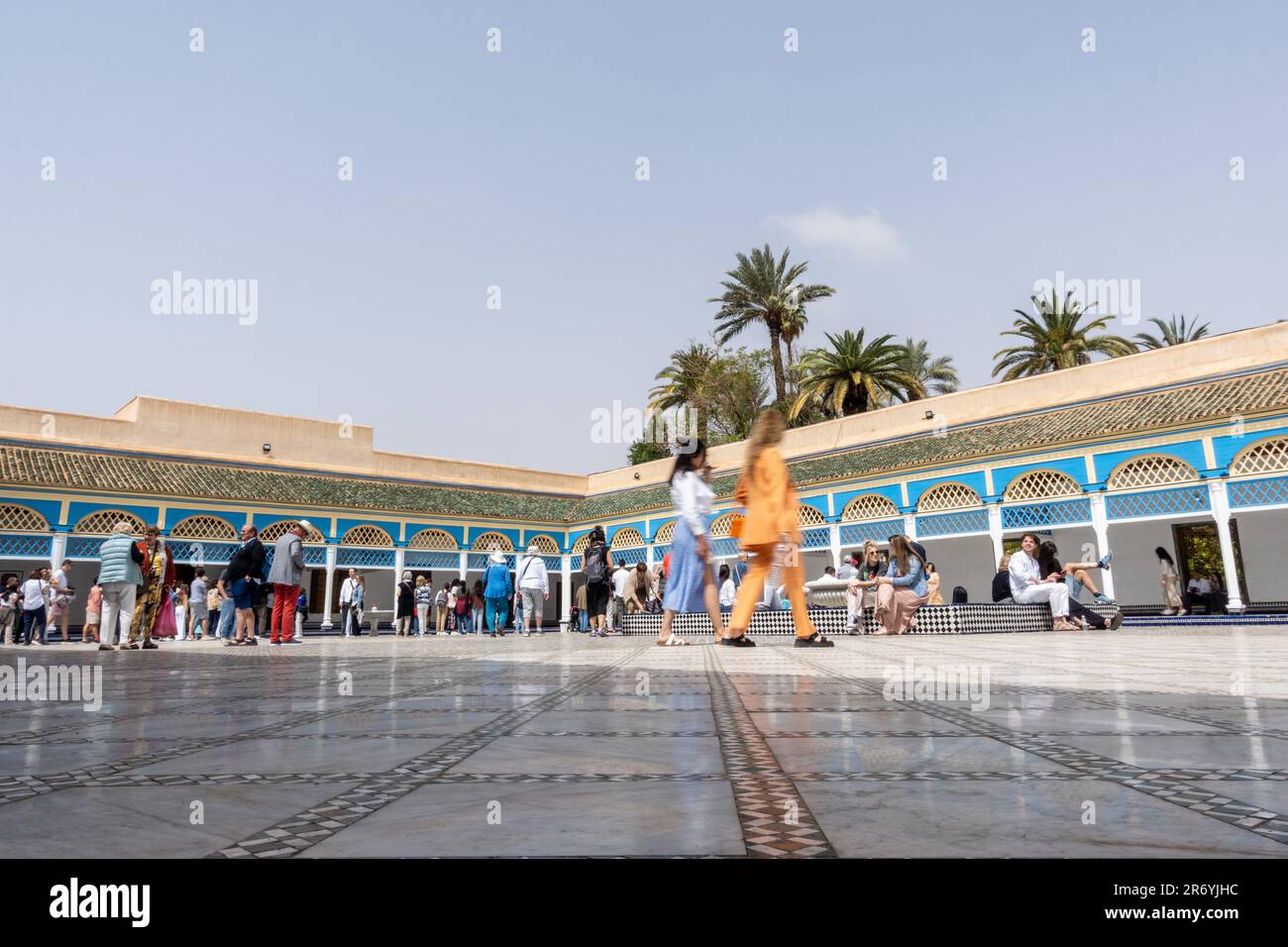 Palais de la Bahia, Marrakech, Maroc Banque D'Images