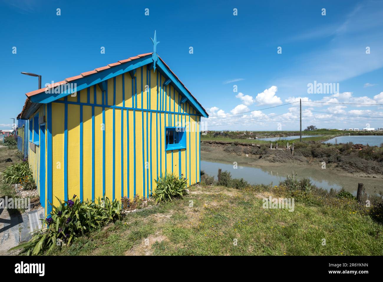 Île d'Oléron en Charente-Maritime, France. Cabane de pêcheur au bord du