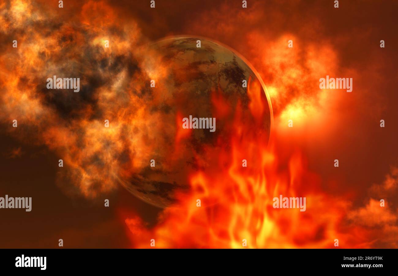 La mort d'Une planète Banque D'Images