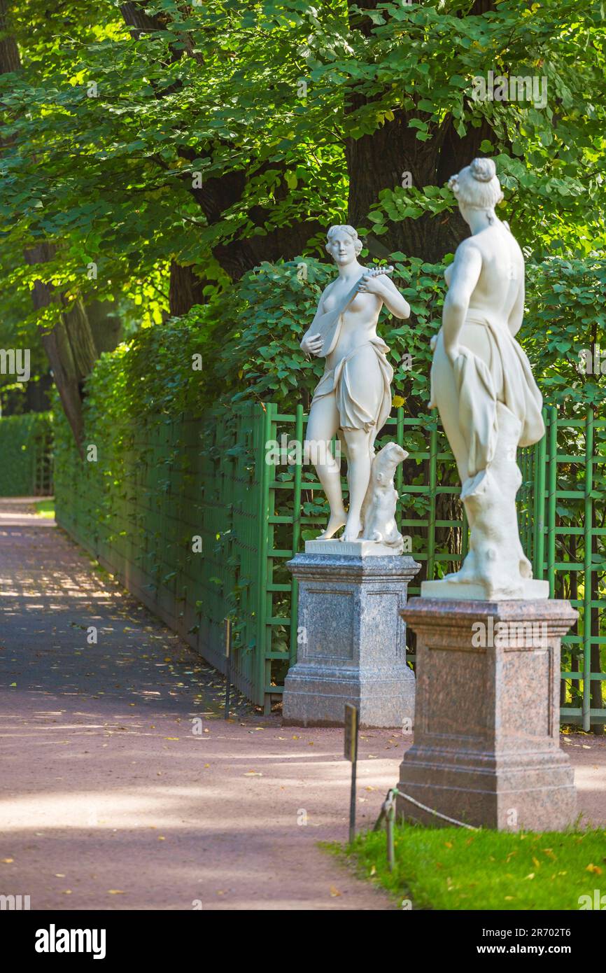 Summer Gardens Park à Saint-Pétersbourg, Russie Banque D'Images