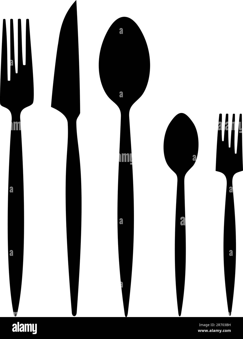 Un ensemble de vaisselle isolé sur fond blanc Illustration de Vecteur