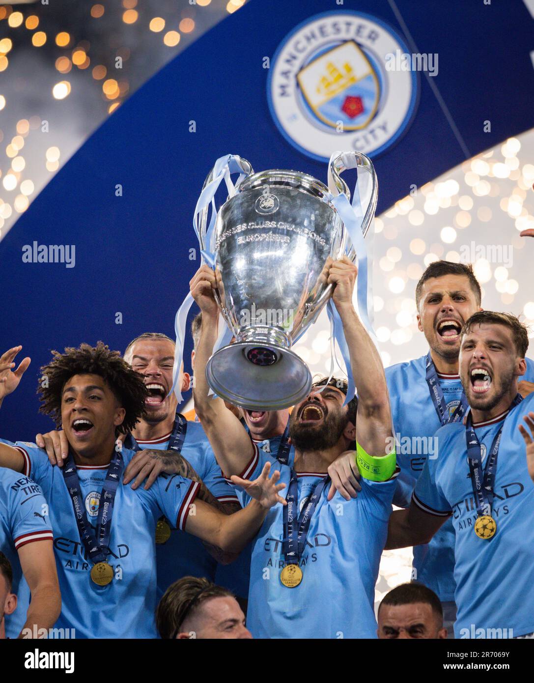 Istanbul, Turquie. 10th juin 2023. Ilkay Gündogan (ville) mit Pokal Manchester City - Inter Mailand UEFA Champions League final 10.06.2023 Copyright (n Banque D'Images