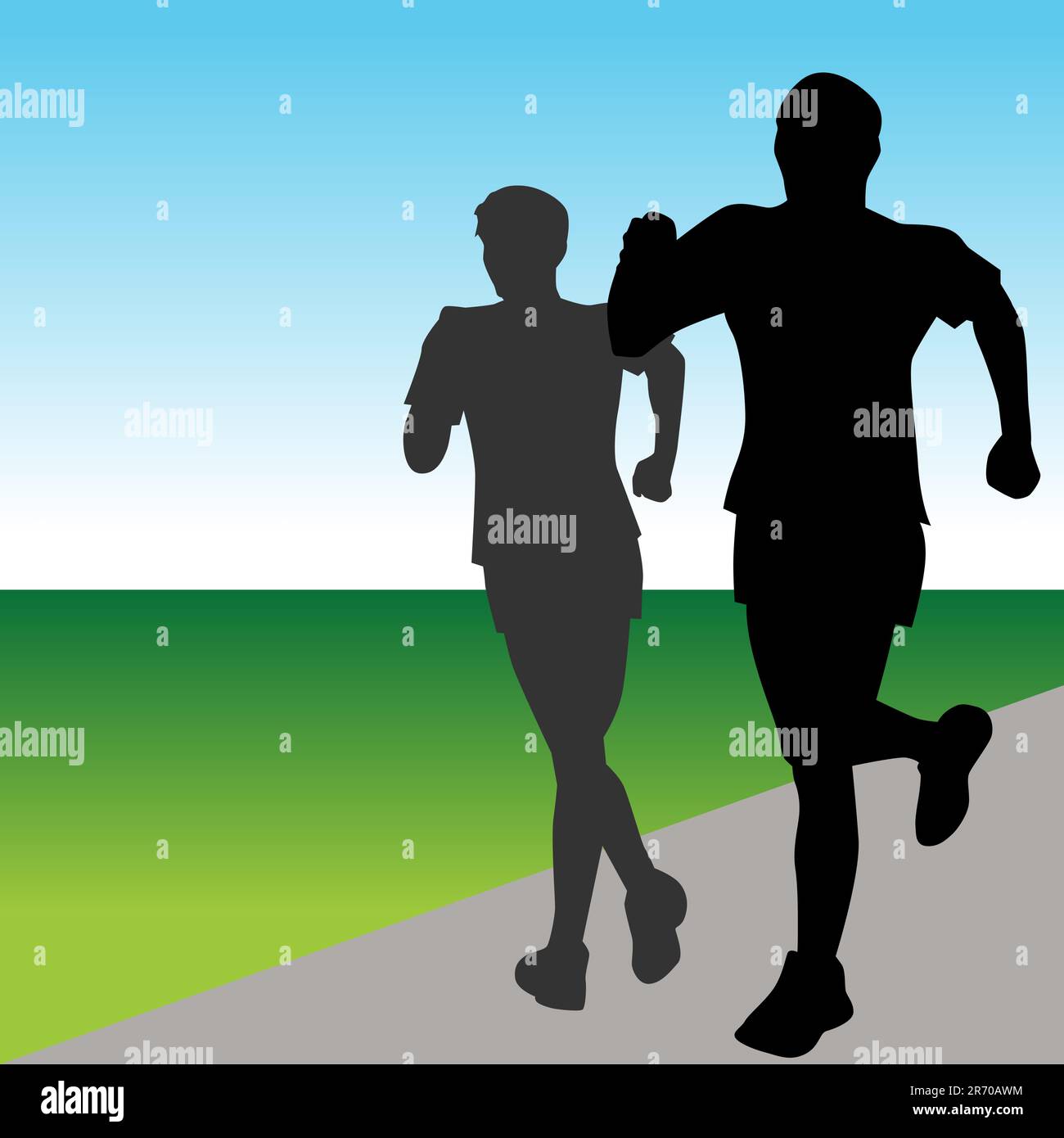 Une image de coureurs rapides. Illustration de Vecteur