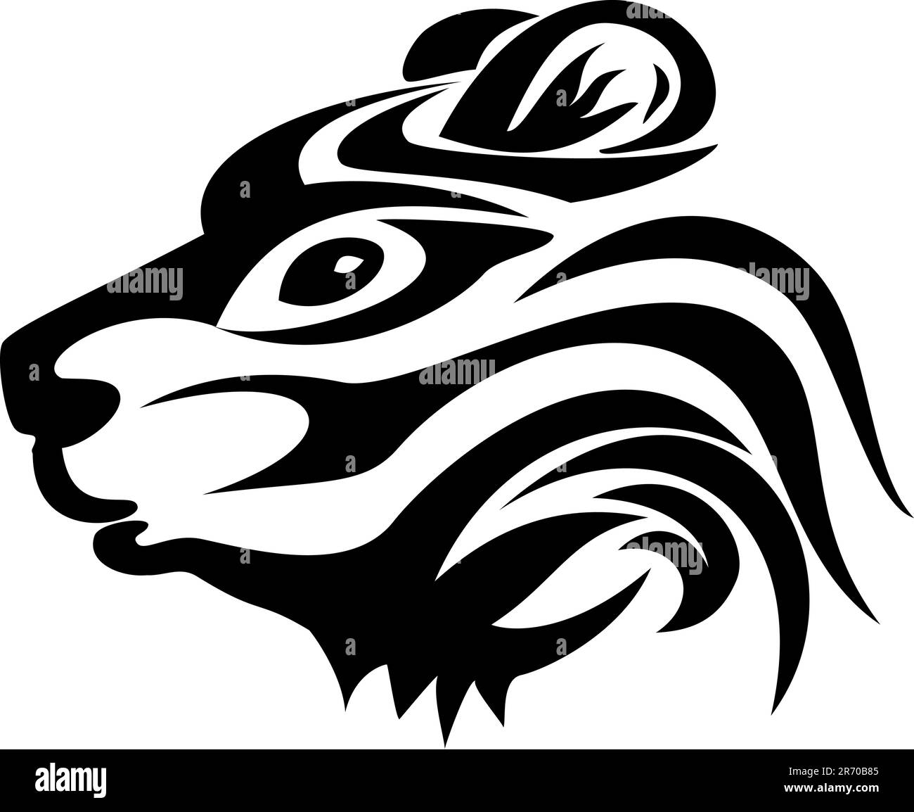 vecteur de tatouage de l'ours isolé sur fond blanc Illustration de Vecteur