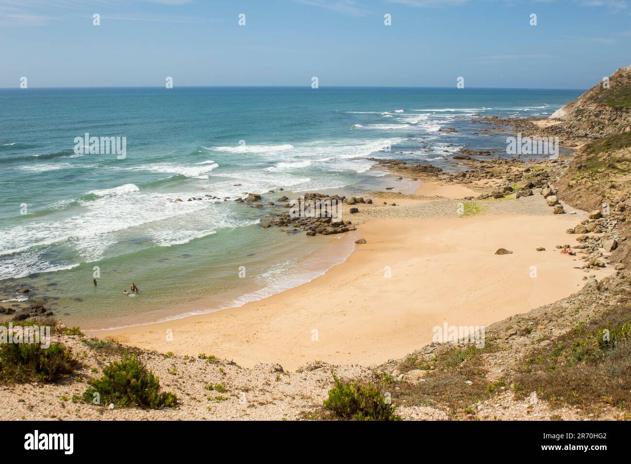 Praia de Cambelas e Praia do Baio Torres Vedras Portugal Banque D'Images