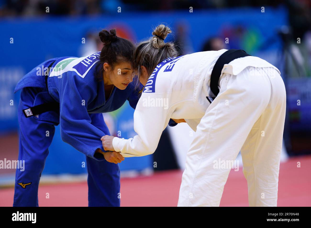 Lucia Munoz Solano (ESP) et Alessia Tedeschi (ITA), femmes -52 kg pendant l'Open européen de Madrid 2023, événement de l'Union européenne de judo sur 10 juin 2023 à Polideportivo Municipal de Gallur à Madrid, Espagne - photo: Oscar J Barroso/DPPI/LiveMedia Banque D'Images