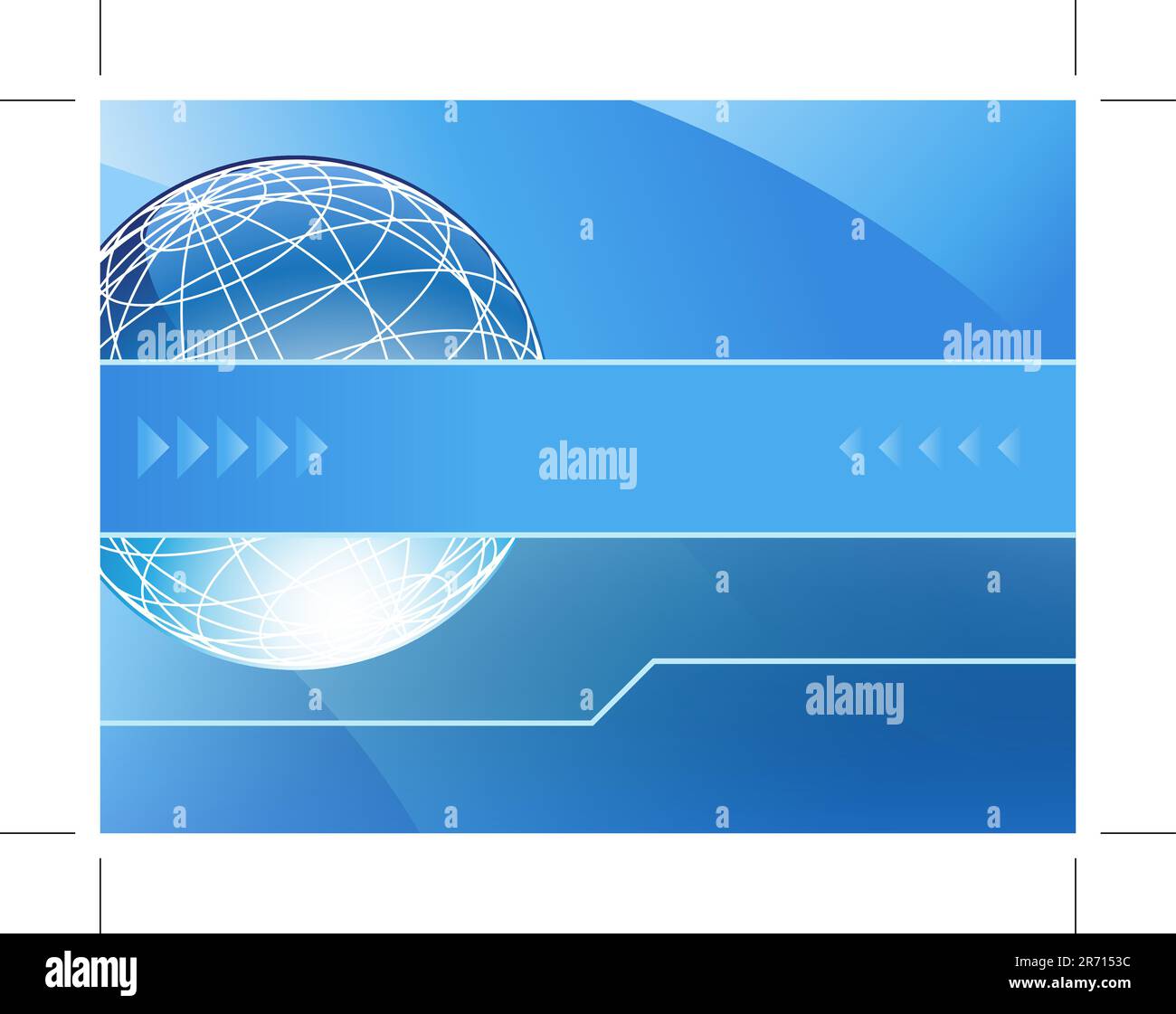 Image d'un fond de présentation - globe avec flèches. Illustration de Vecteur