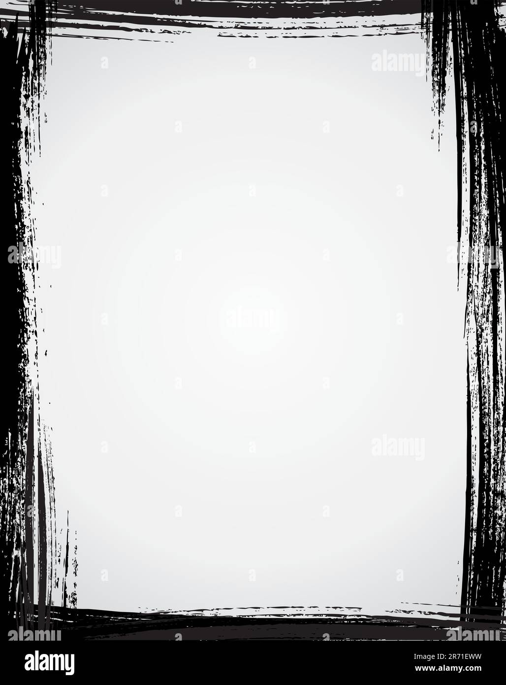 Cadre de couleur noire et arrière-plan blanc. Illustration de Vecteur