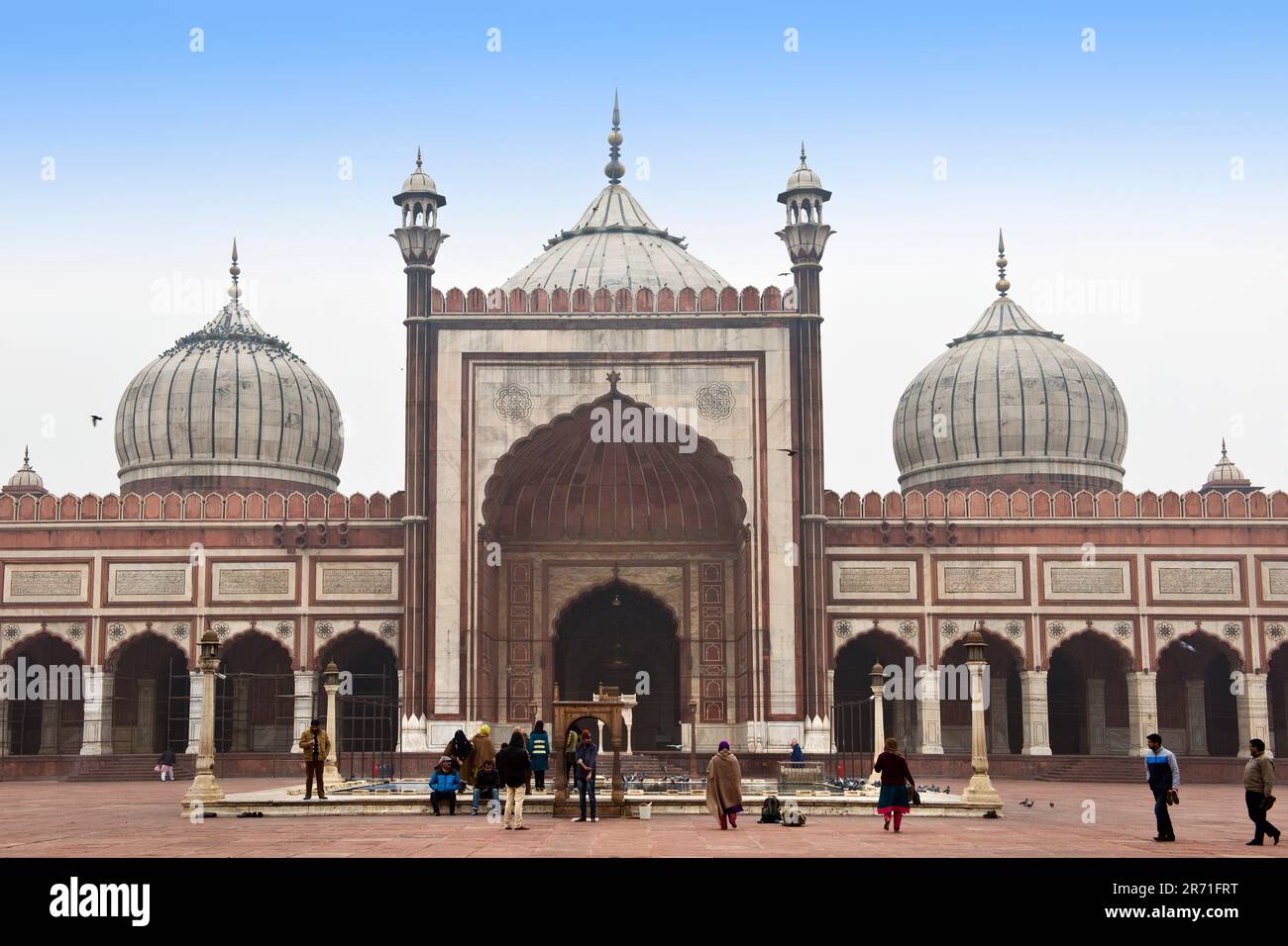 L'Inde, New Delhi, Jama Masjid mosque Banque D'Images