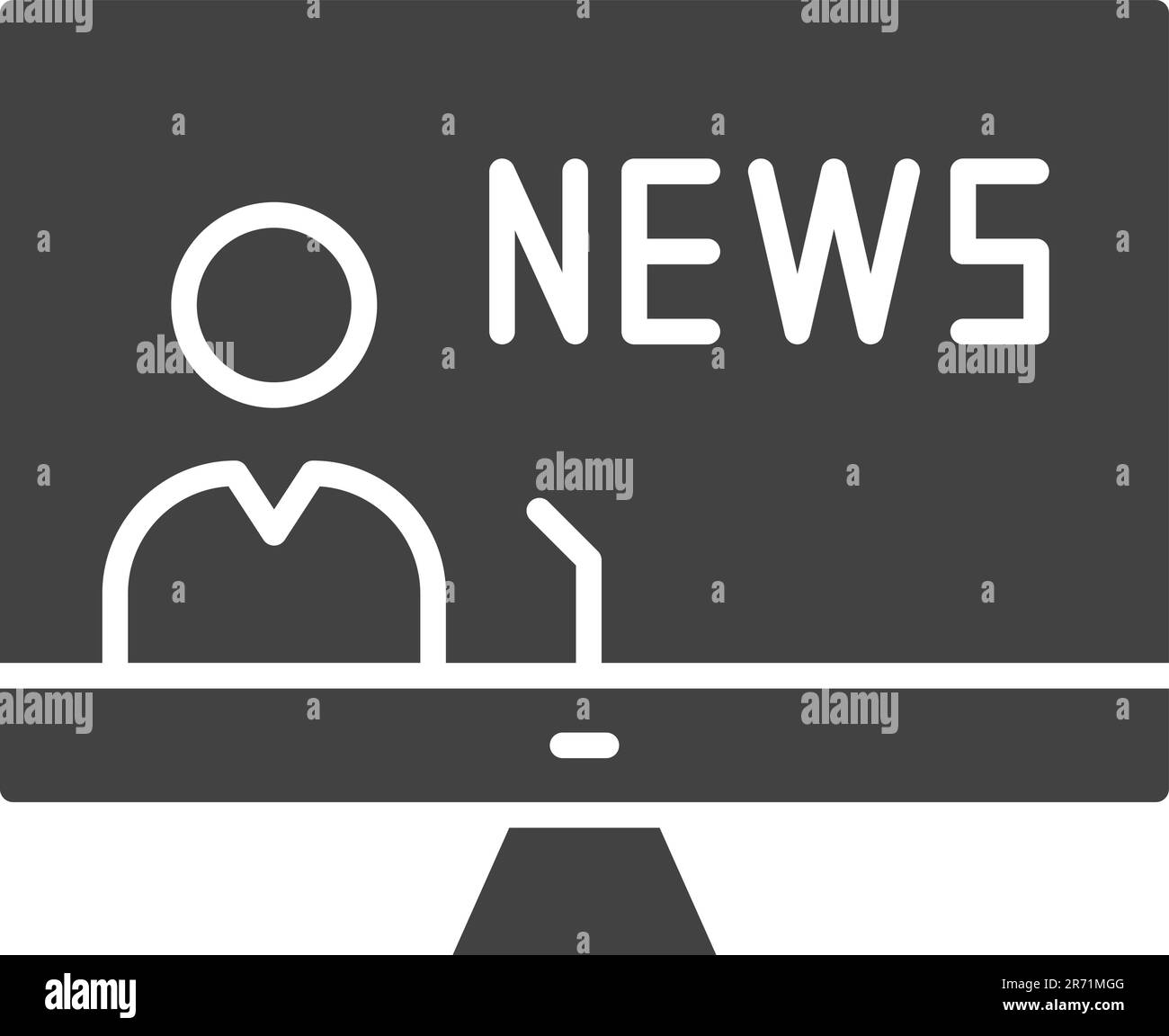 Image vectorielle de l'icône d'ancrage d'actualités. Adapté aux applications Web mobiles et aux supports d'impression. Illustration de Vecteur