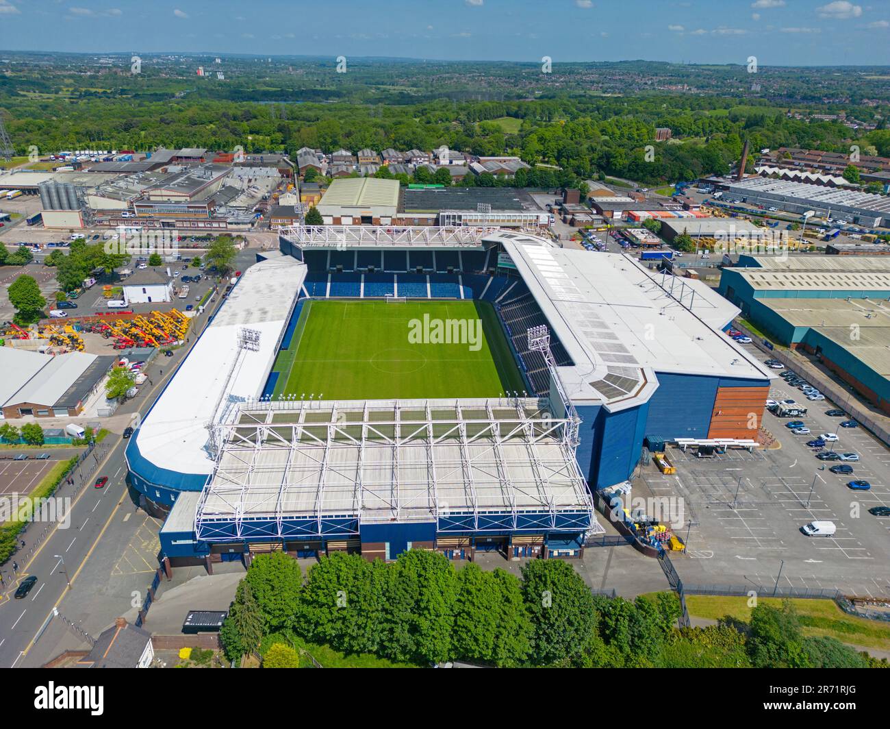 Birmingham, Royaume-Uni. Stade Hawthorns, club de football West Bromwich Albion, image aérienne. 26th mai 2023. Banque D'Images