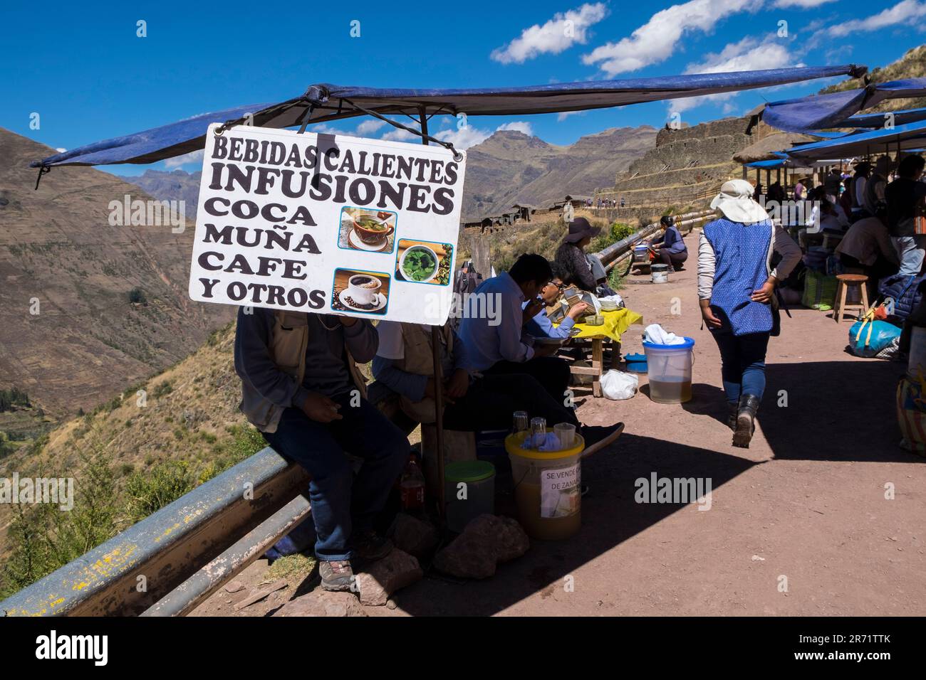 Pérou. pisac. la vie quotidienne Banque D'Images