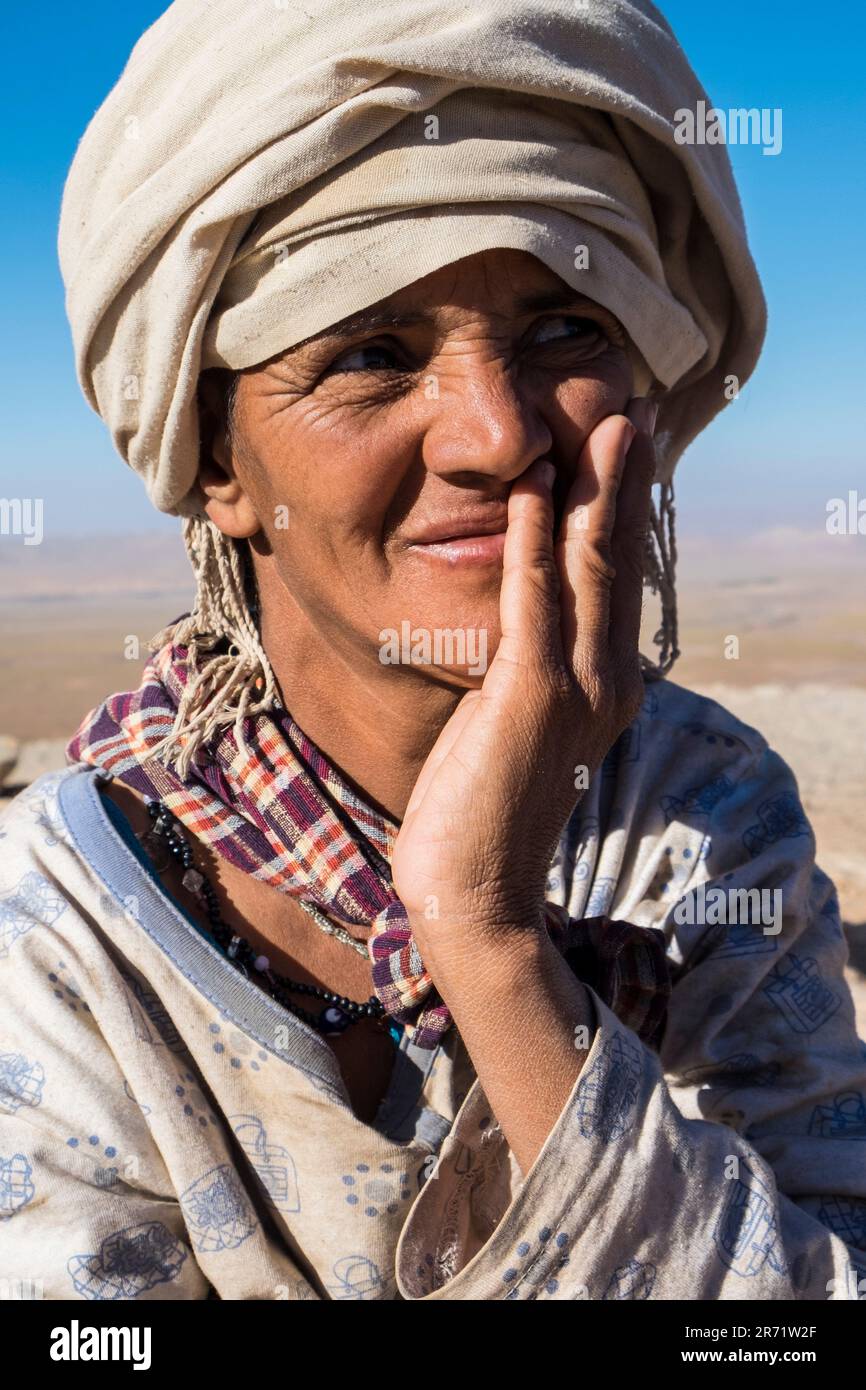 Maroc. Atlas. femme berbère Banque D'Images