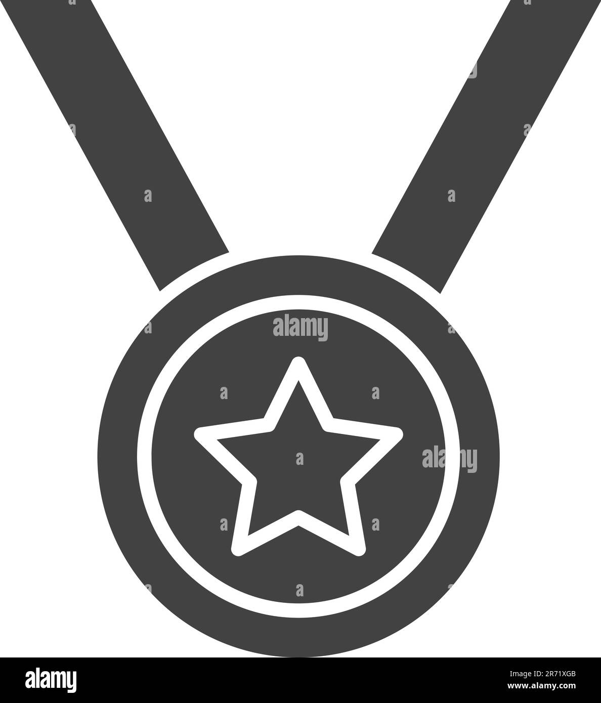 Image vectorielle d'icône de médaille. Adapté aux applications Web mobiles et aux supports d'impression. Illustration de Vecteur