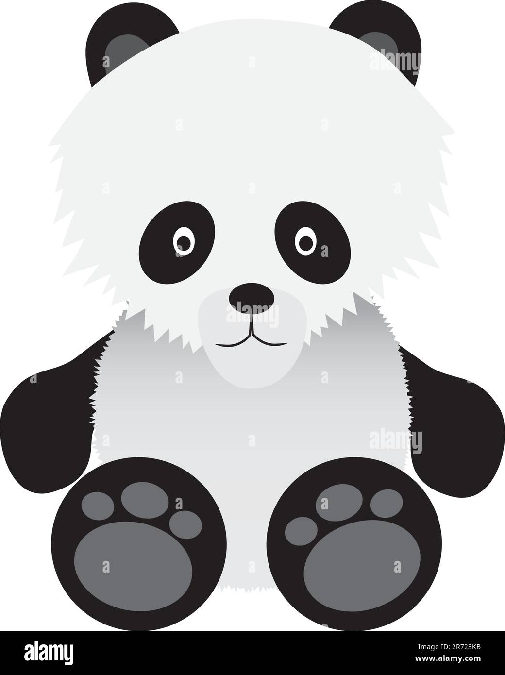 Cute cartoon illustration d'un bébé panda Illustration de Vecteur