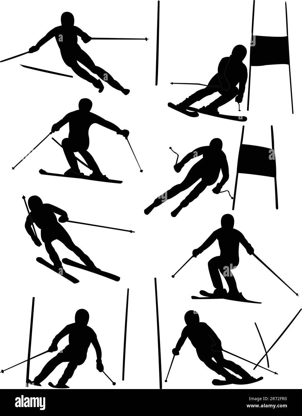 collection ski alpin - vector Illustration de Vecteur